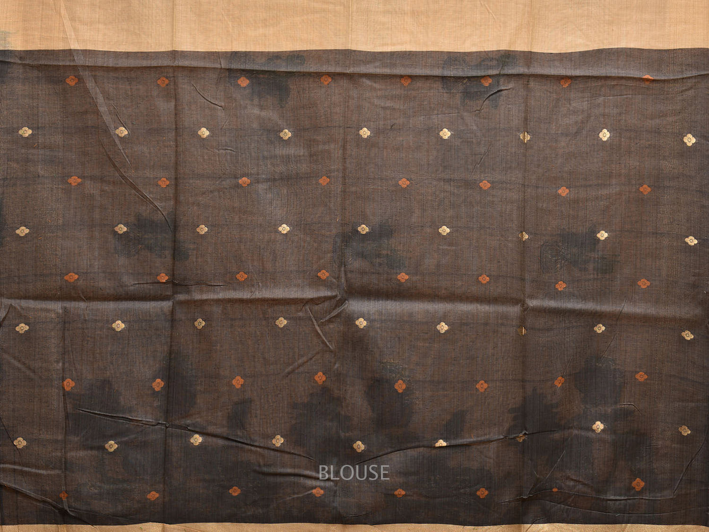 Cream Dhakai Jamdani Cotton Viscose Saree with Body Buta and Floral Pallu Design dj0047