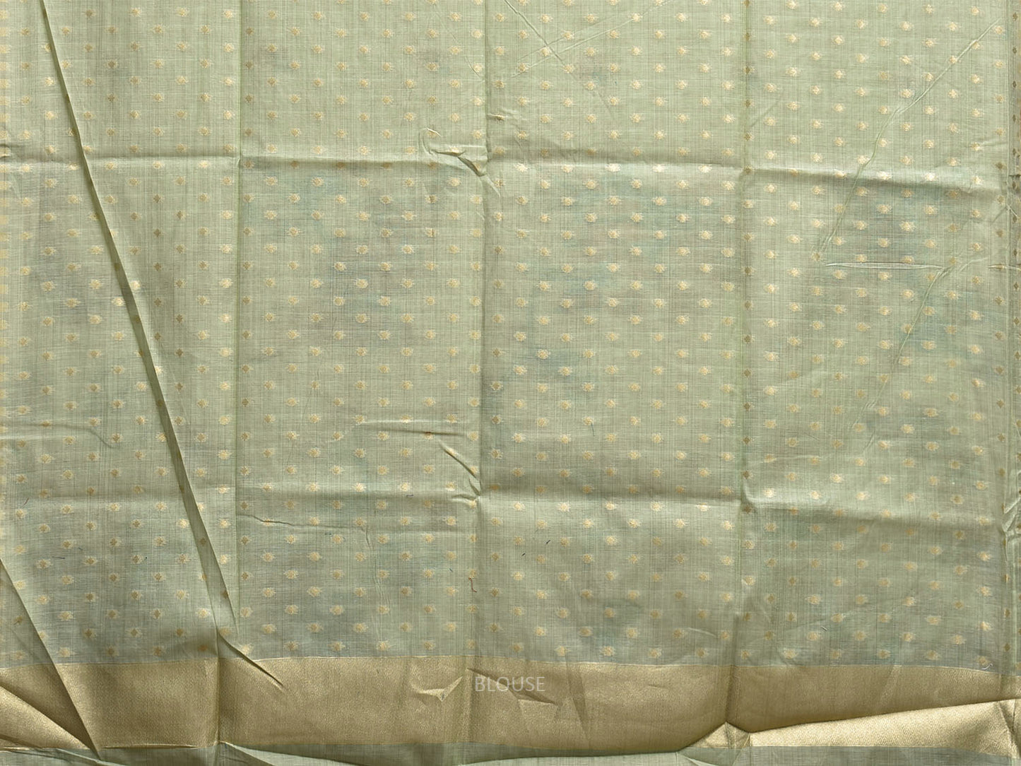 Light Green Dhakai Jamdani Cotton Viscose Saree with Floral Pallu Design dj0152