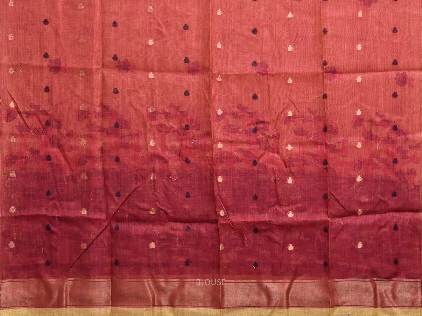 Light Yellow Dhakai Jamdani Cotton Viscose Saree with Lotus Buta and Pallu Design dj0170