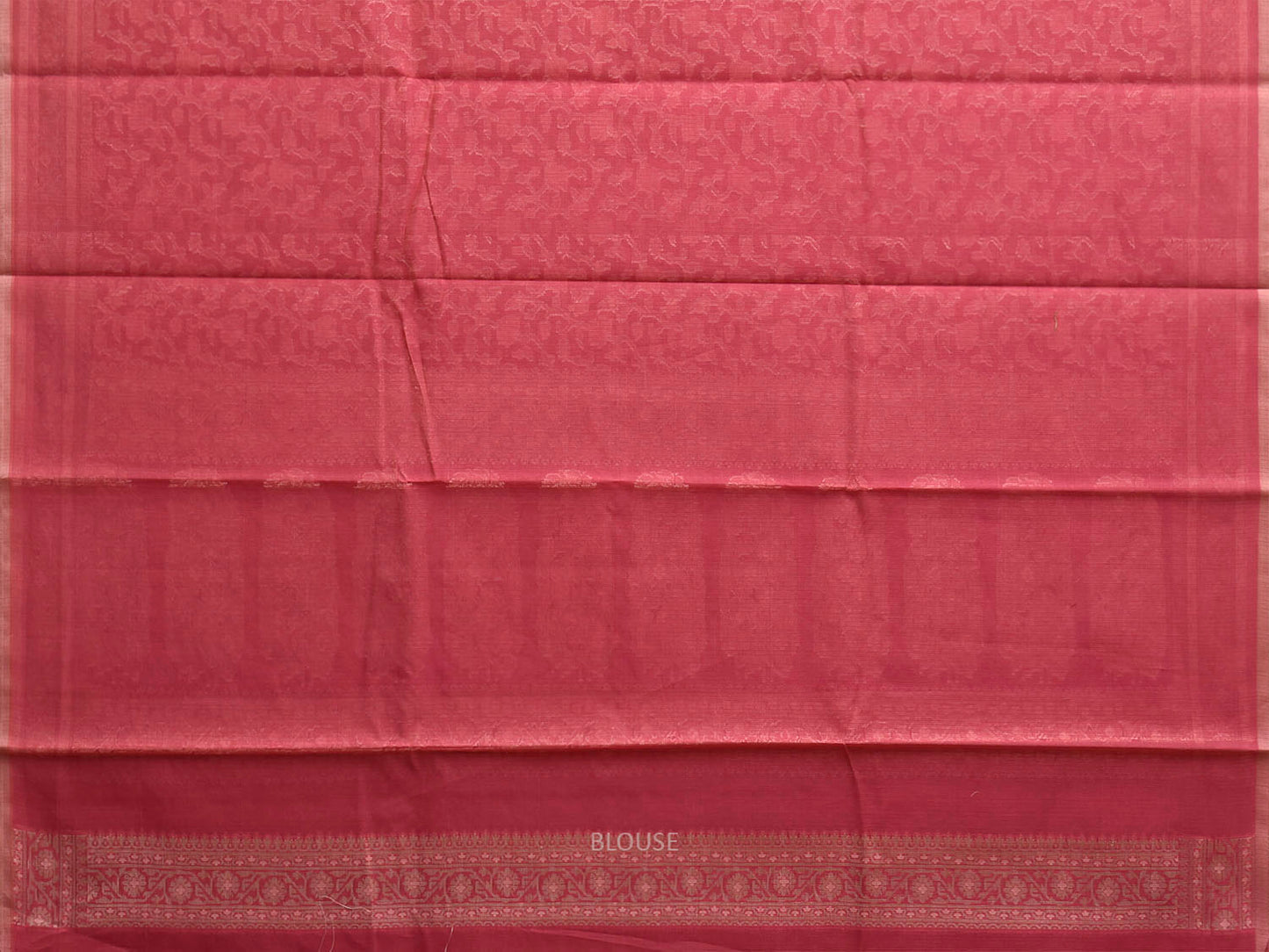 Pink Dhakai Jamdani Cotton Viscose Saree with All Over Floral and Pallu Design dj0176
