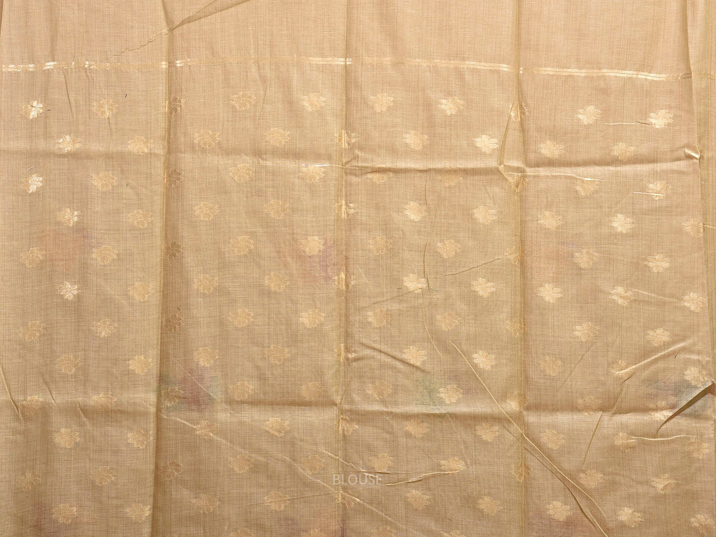 Cream Dhakai Jamdani Cotton Viscose Saree with Buta and Floral Pallu Design dj0200