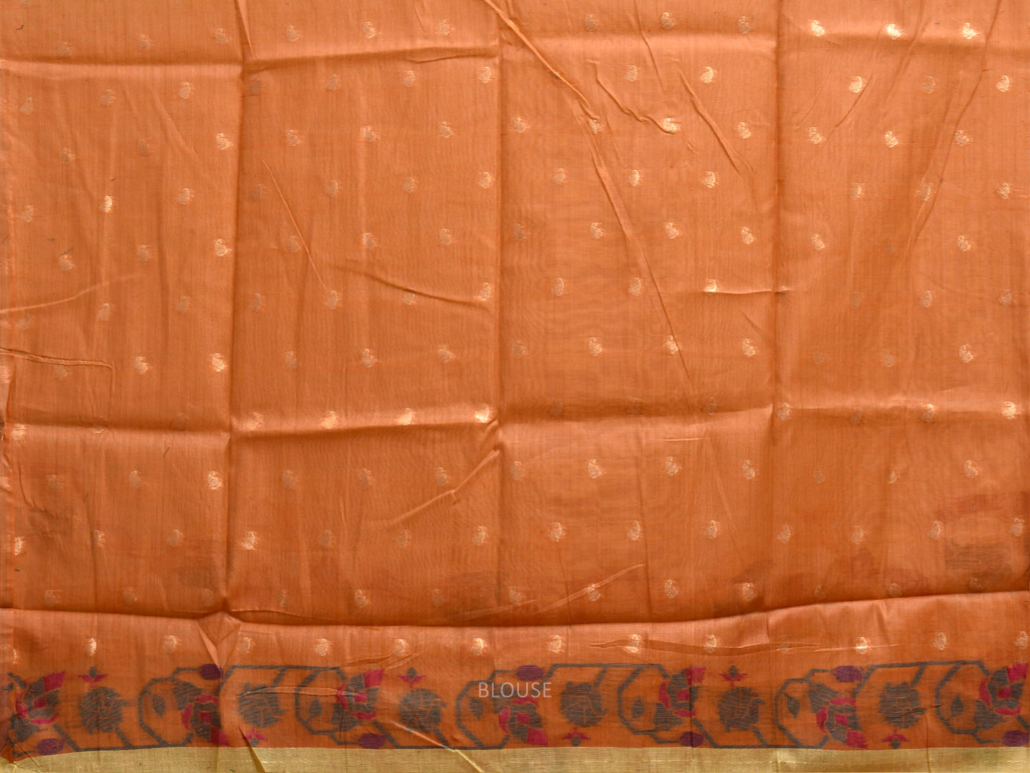 Yellow Dhakai Jamdani Cotton Viscose Saree with Floral Border and Pallu Design dj0218