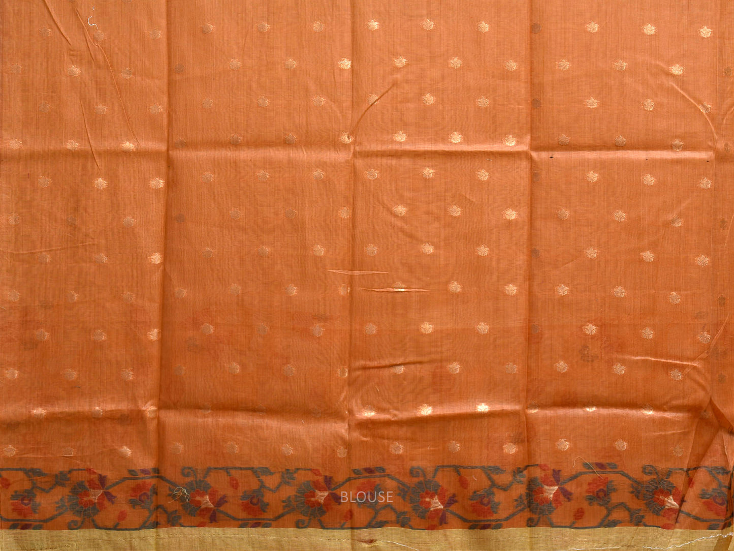 Yellow Dhakai Jamdani Cotton Viscose Saree with Floral Border and Pallu Design dj0220