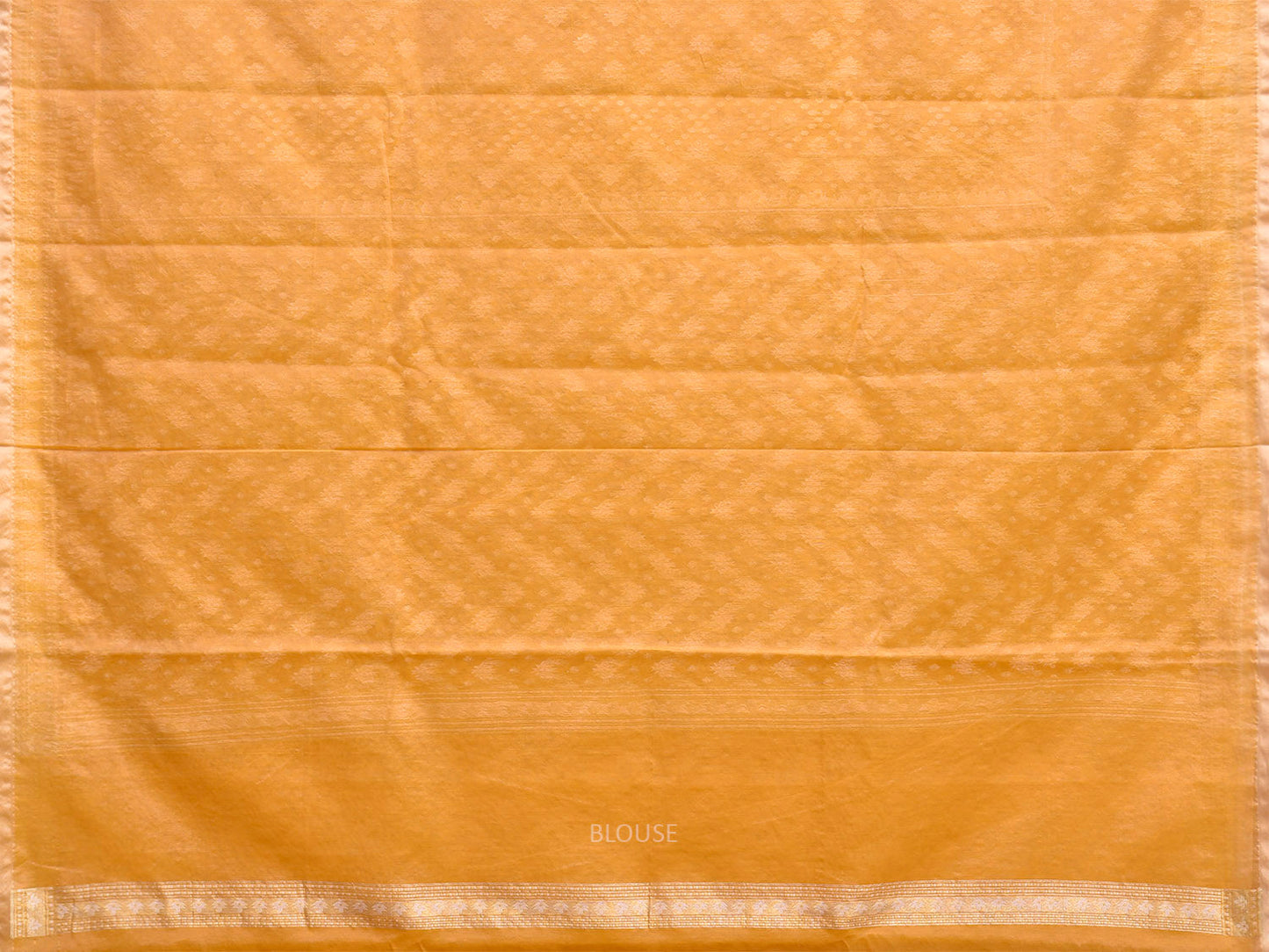 Yellow Dhakai Jamdani Cotton Viscose Saree with All Over Zig-Zag Design dj0221