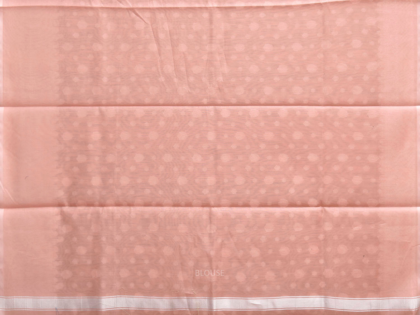 Light Peach Dhakai Jamdani Cotton Viscose Saree with Small Buta and Border Design dj0231