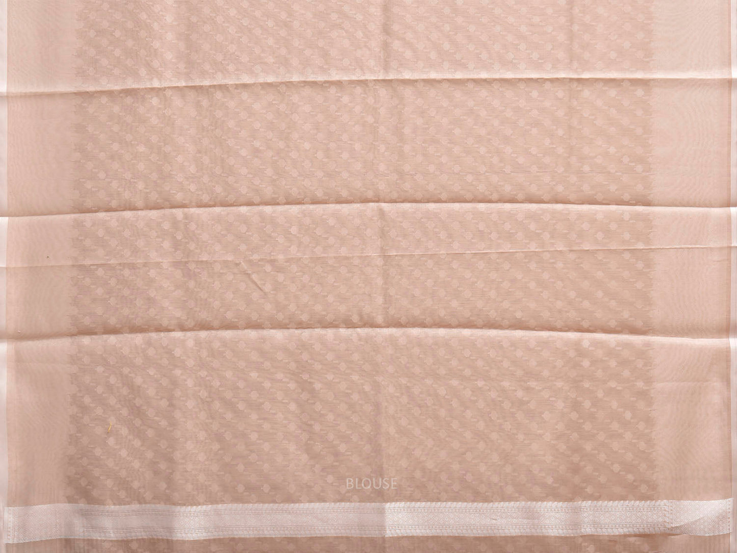 Cream Dhakai Jamdani Cotton Viscose Saree with Small Buta and Pallu Design dj0233