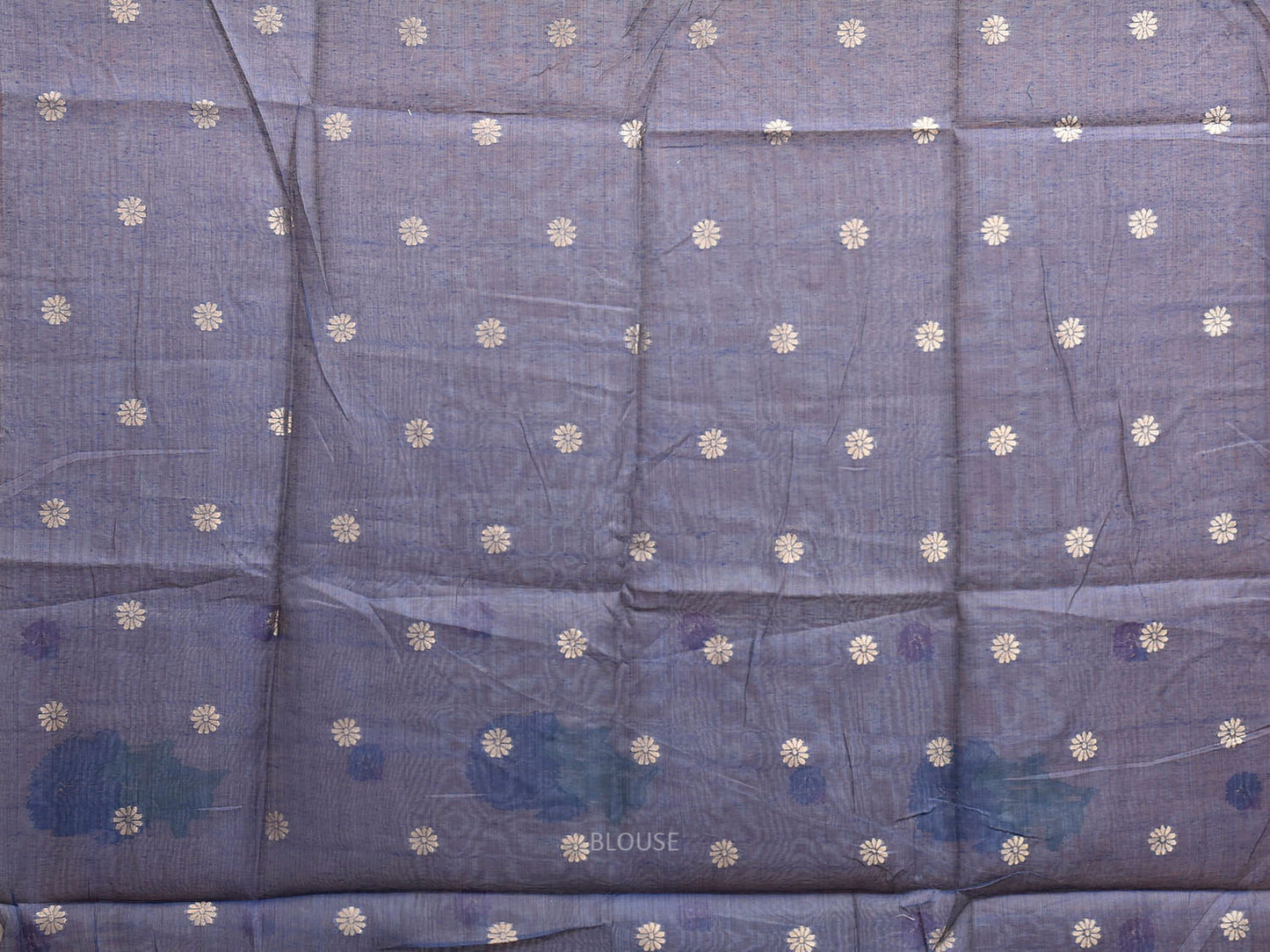 Light Blue Dhakai Jamdani Cotton Viscose Saree with Floral Buta and Pallu Design dj0246