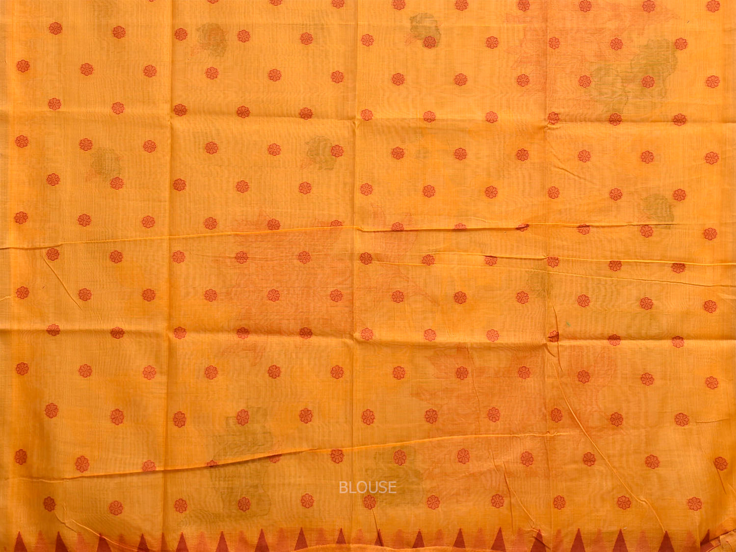 Cream and Yellow Dhakai Jamdani Cotton Viscose Saree with Floral Pallu and Border Design dj0257