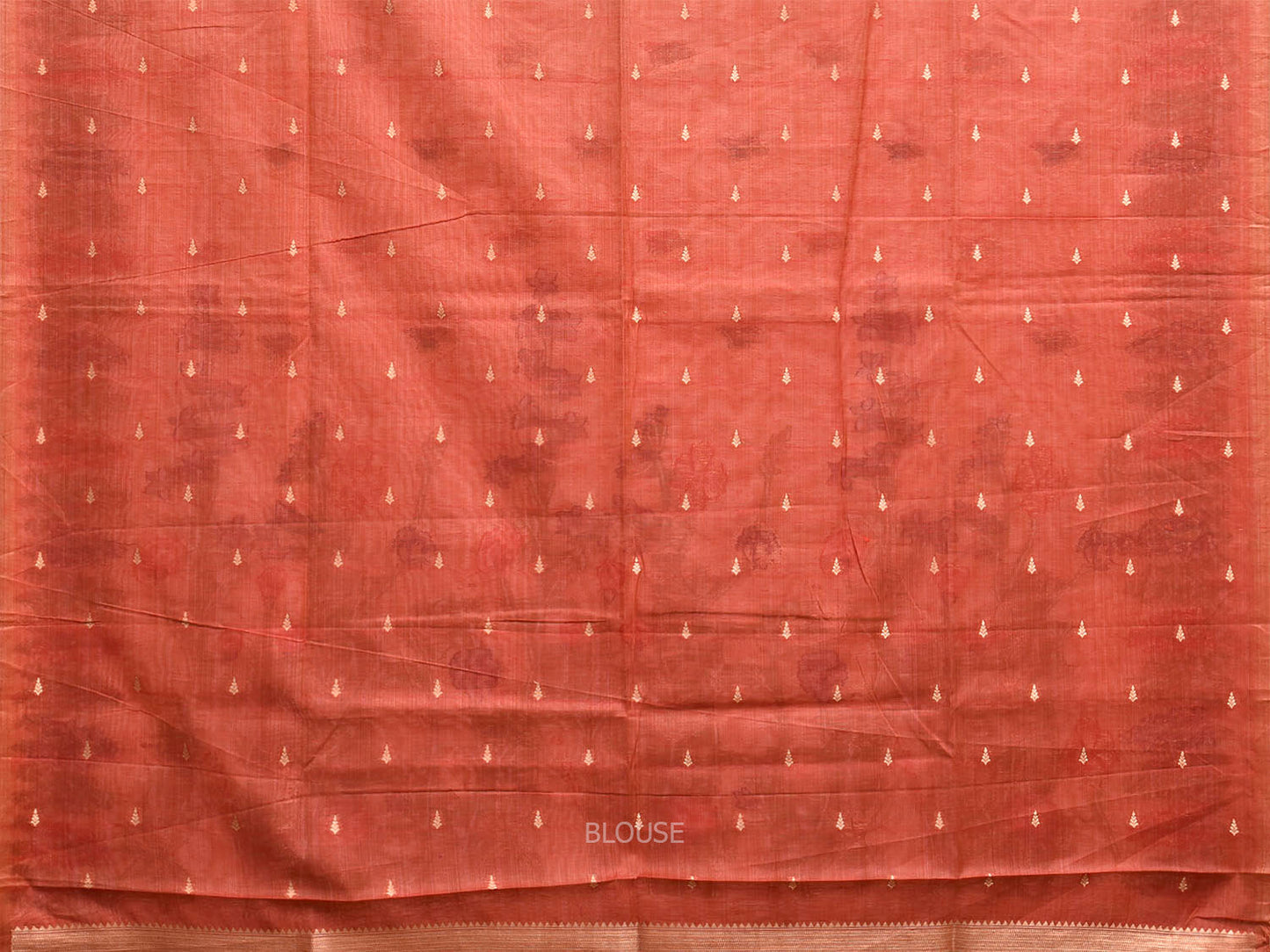 Cream Dhakai Jamdani Cotton Viscose Saree with Floral Pallu and Border Design dj0259