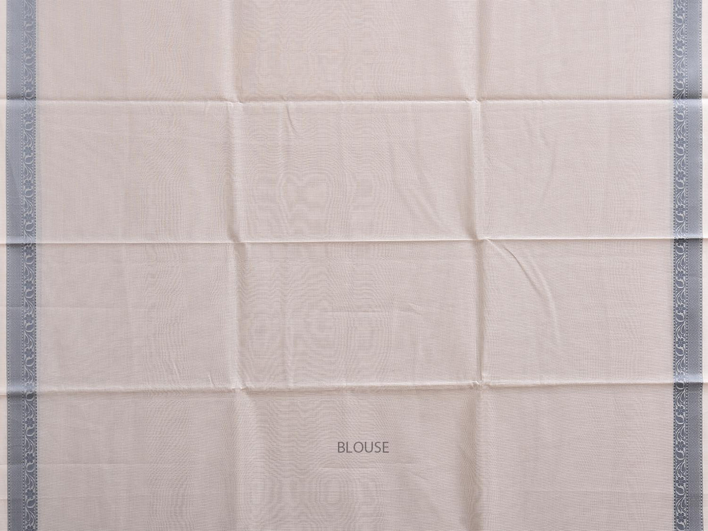 White and Grey Dhakai Jamdani Cotton Viscose Kota Saree with Small Border Design dj0276