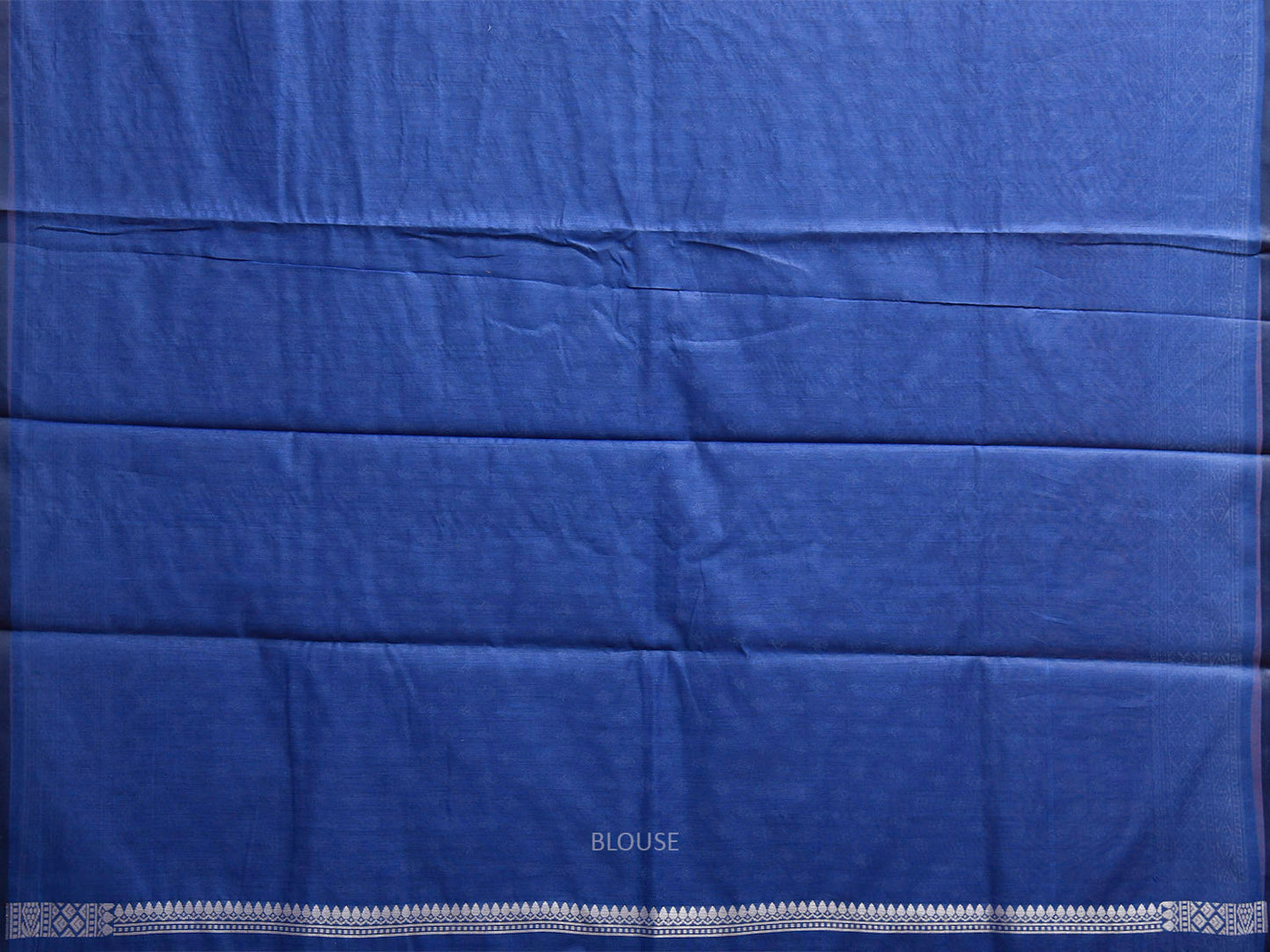 Blue Dhakai Jamdani Cotton Viscose Saree with Small Buta and Pallu Design dj0238