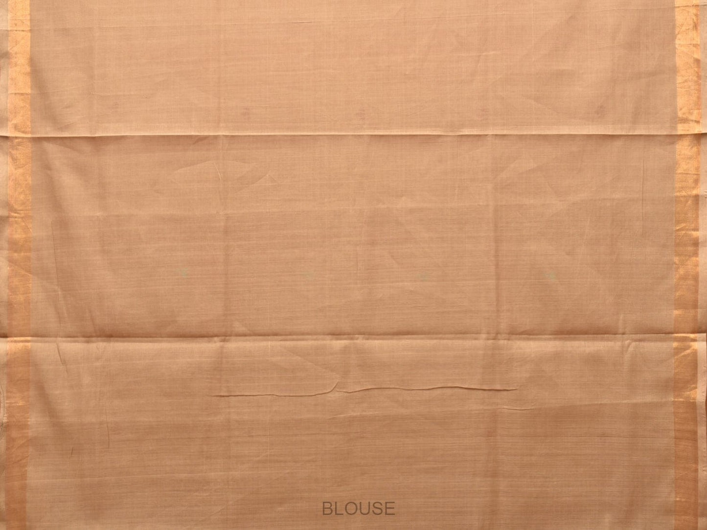 Fawn Khadi Cotton Handloom Saree with Plants Pallu Design kh0641