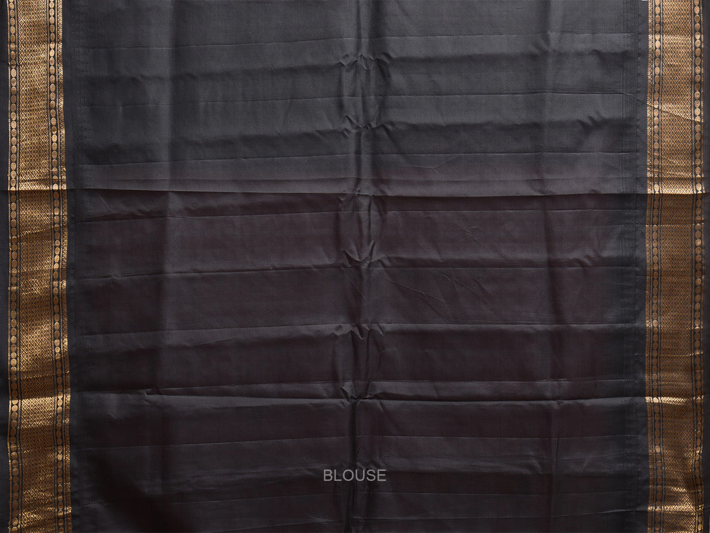 Peach and Black Gadwal Silk Saree with Border and Mango Pallu Design g0483