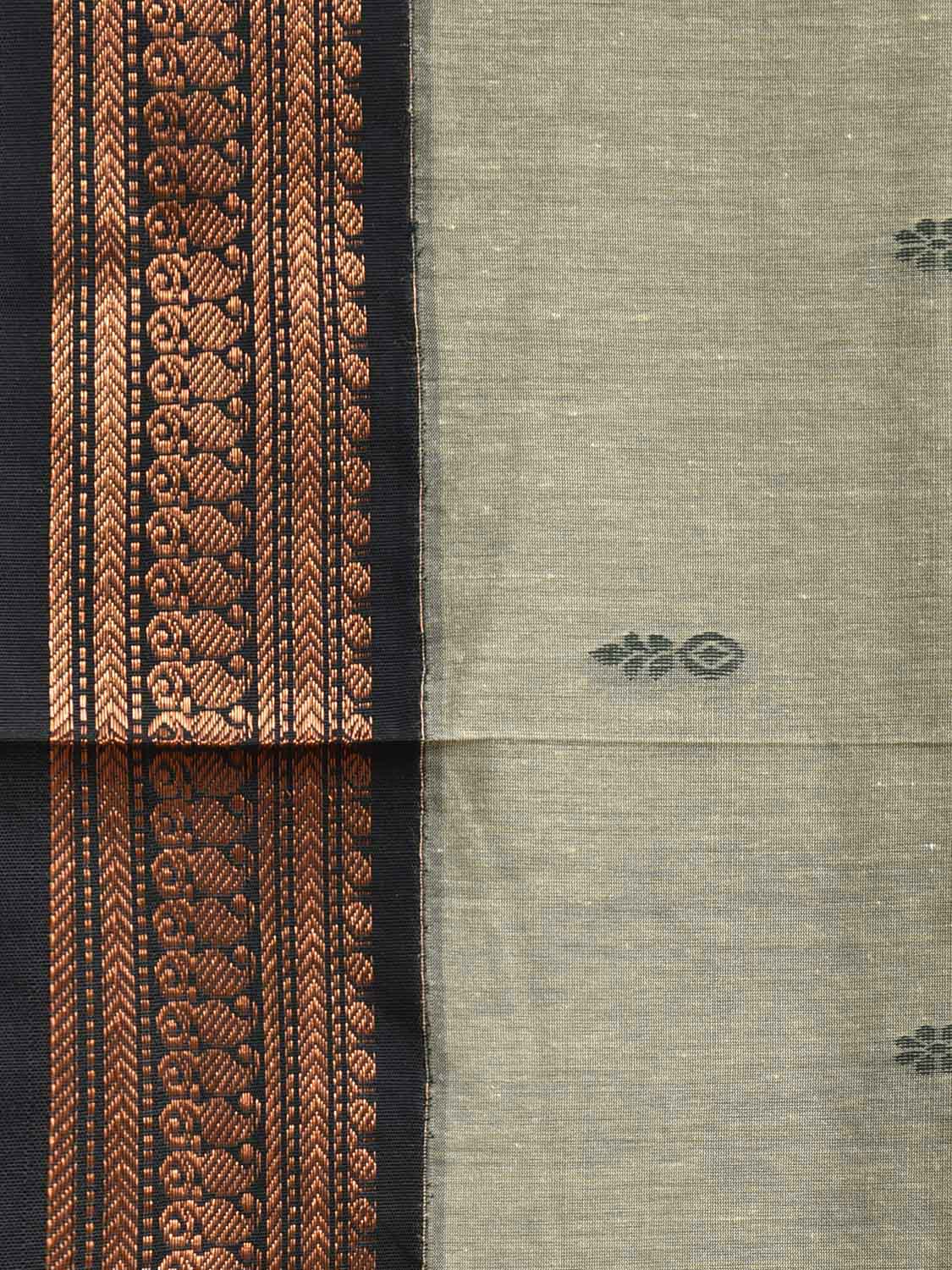 Sea Green and Green Gadwal Cotton Viscose Saree with Pallu and Border Design g0496