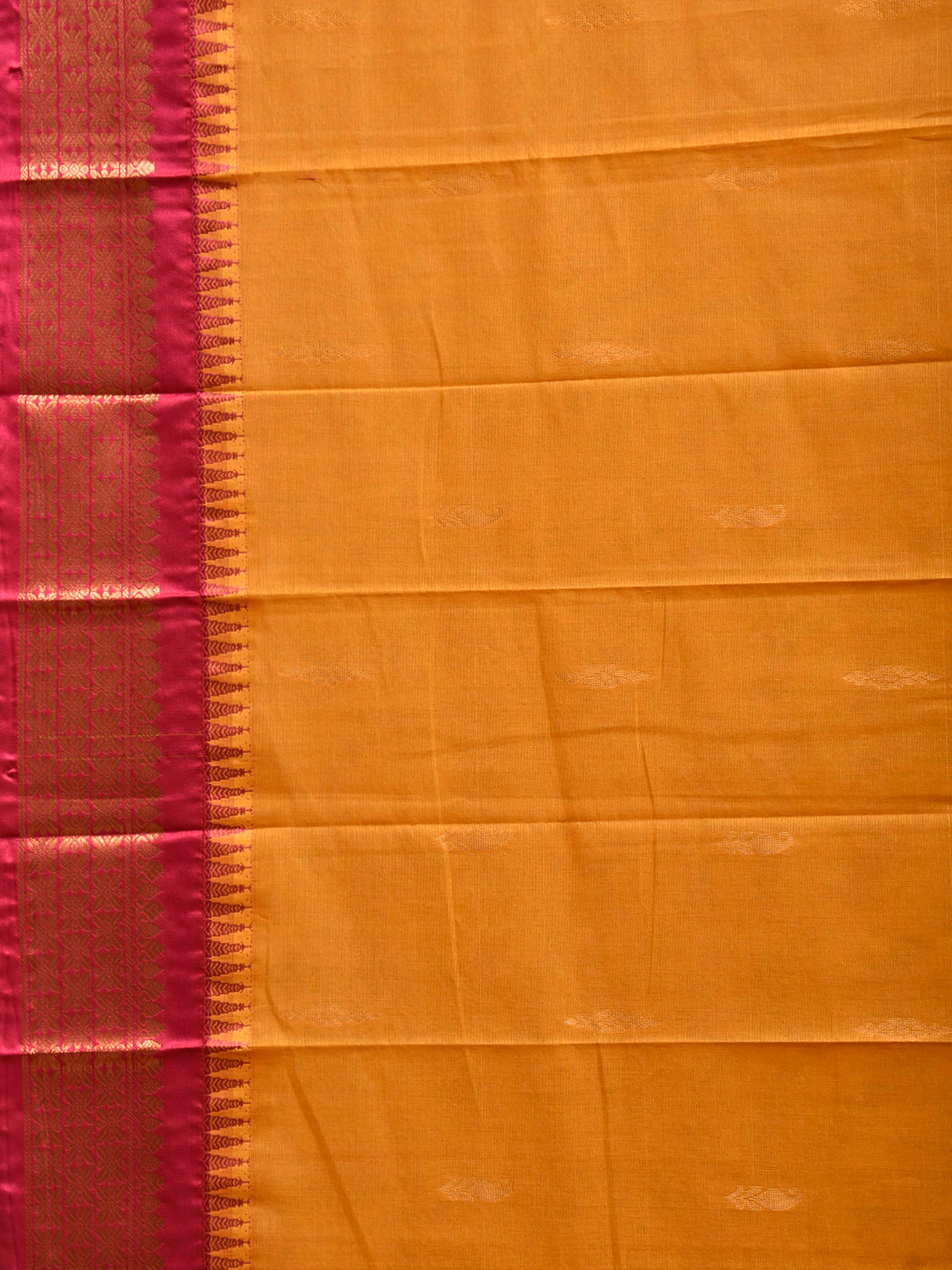Yellow and Pink Gadwal Cotton Viscose Saree with Border and Pallu Design g0534