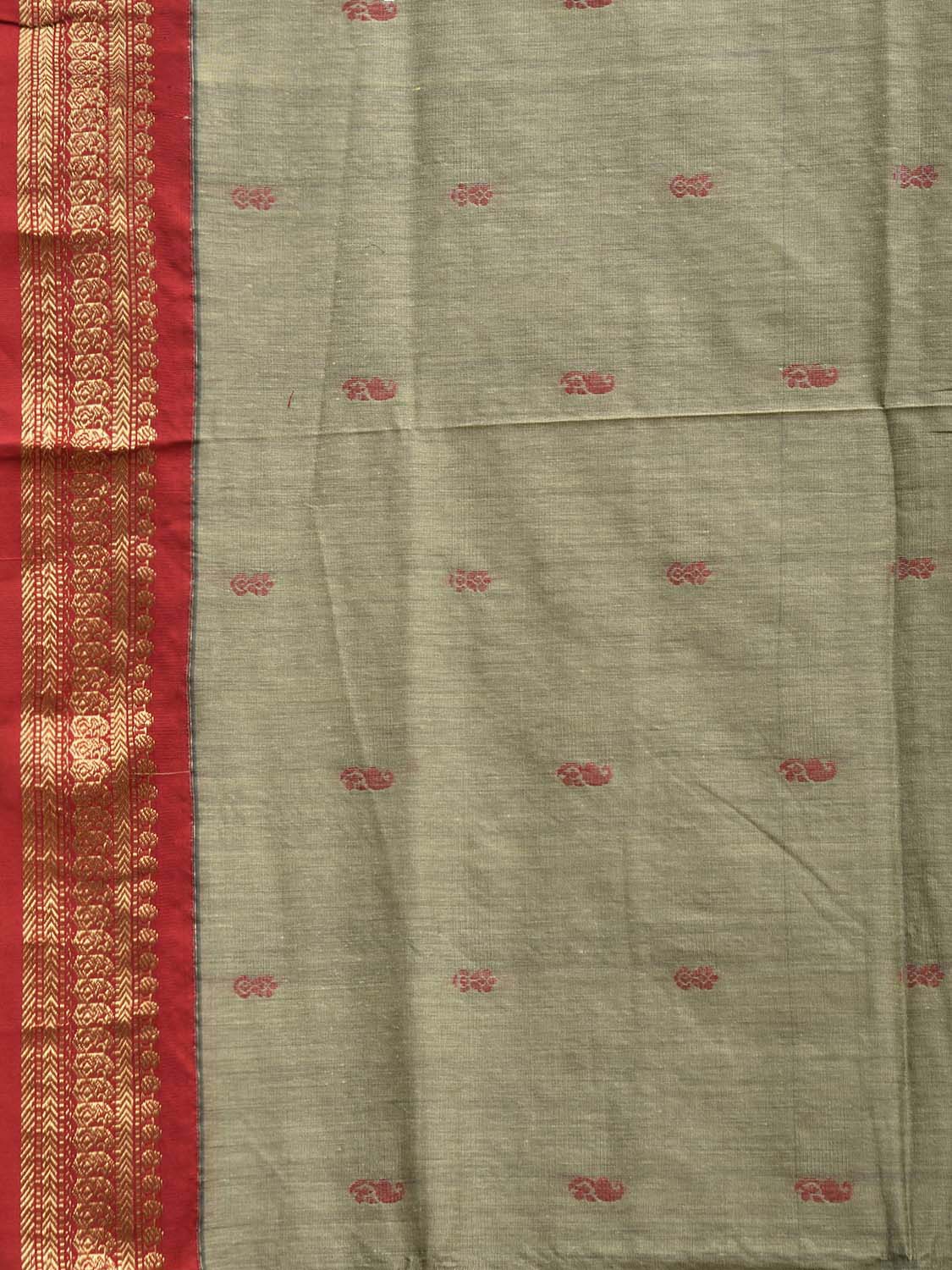 Sea Green and Maroon Gadwal Cotton Viscose Saree with Border and Pallu Design g0541