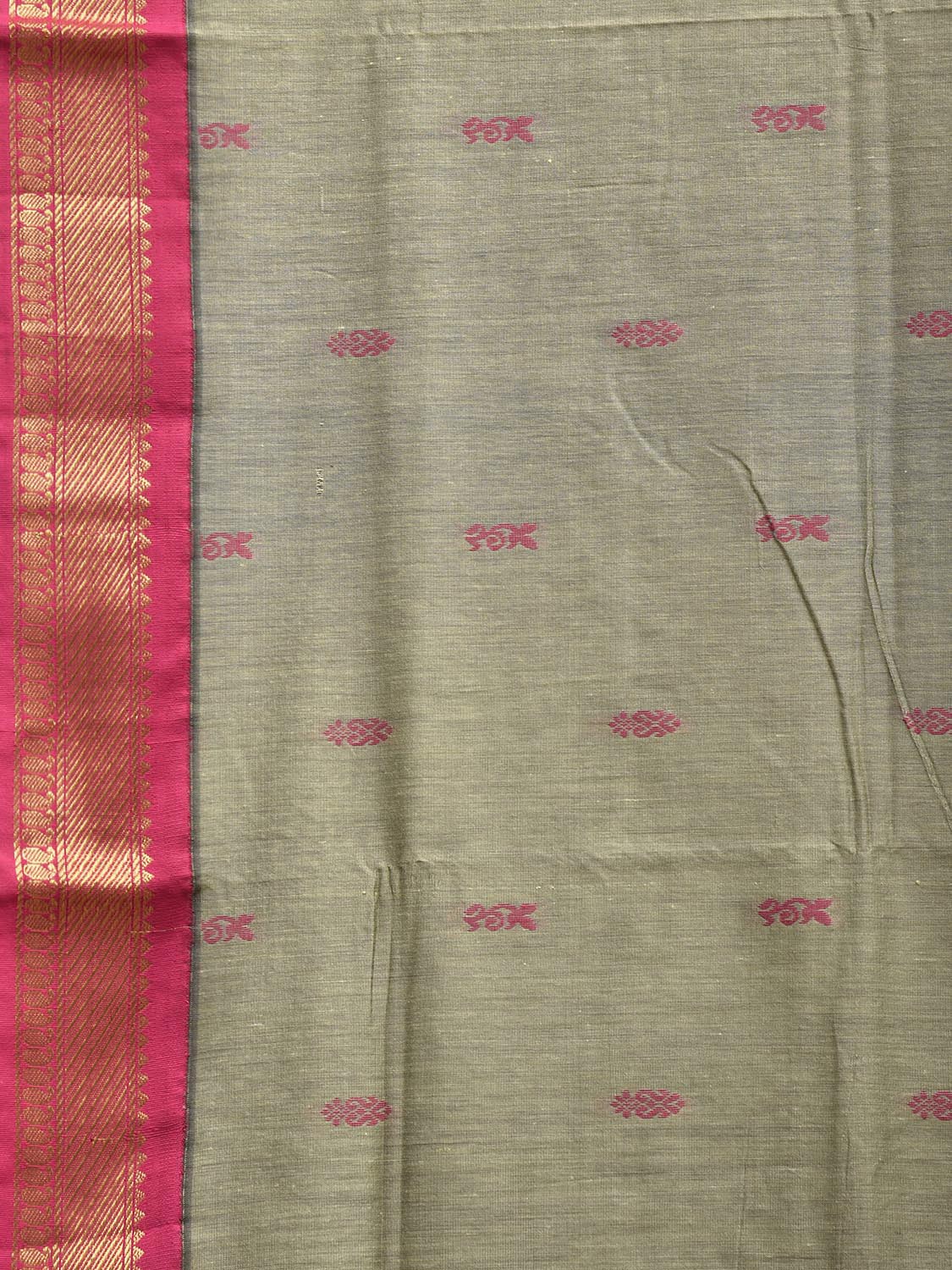 Sea Green and Pink Gadwal Cotton Viscose Saree with Border and Pallu Design g0545