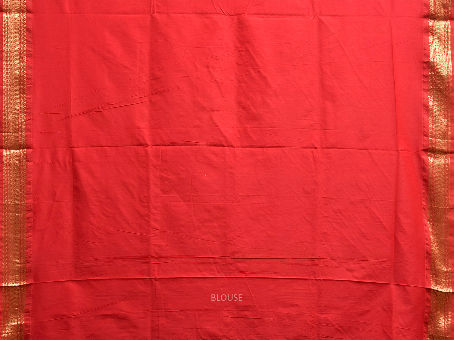 Red Gadwal Cotton Viscose Saree with Small Buta and Pallu Design g0561