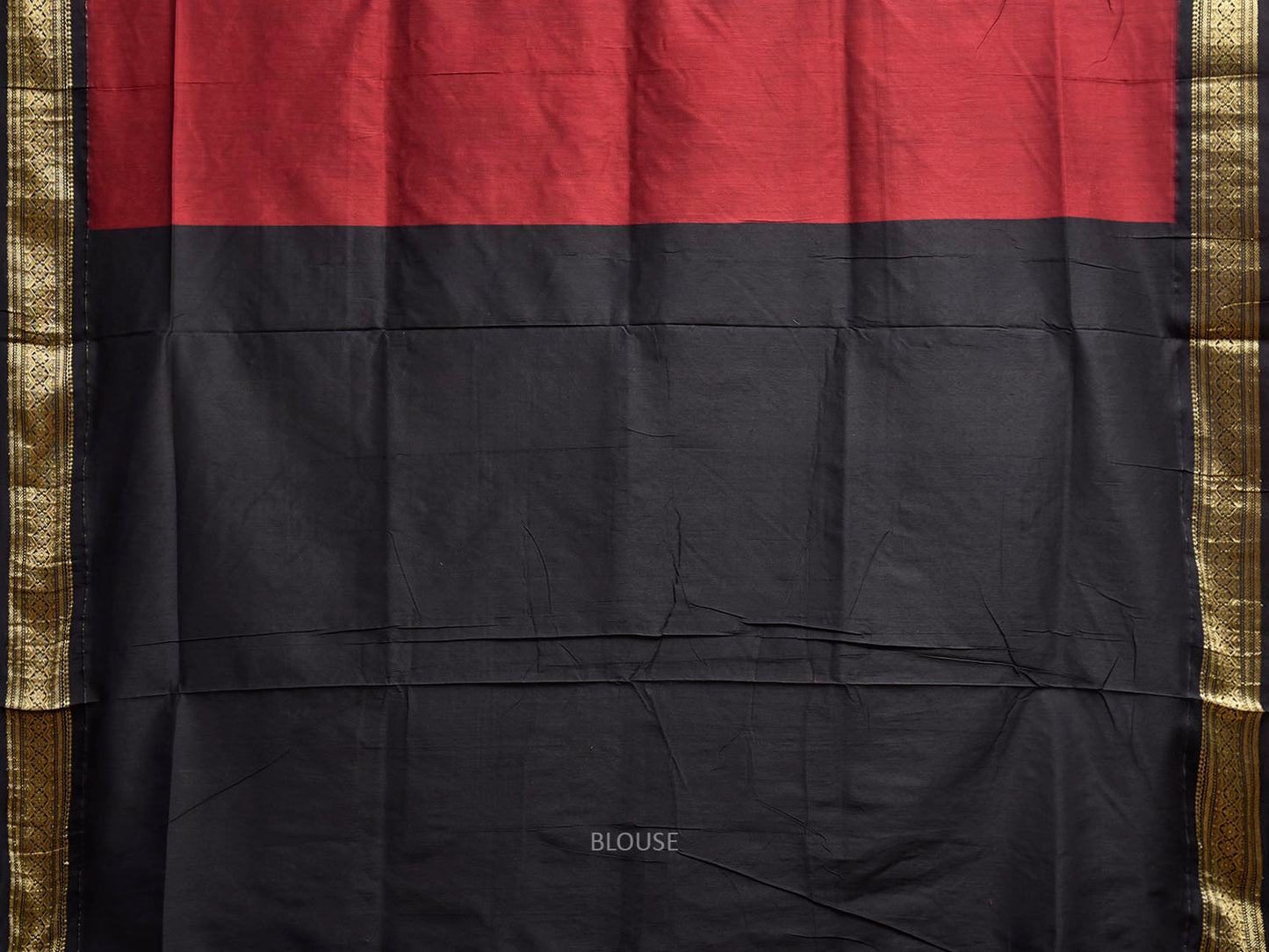 Maroon and Black Gadwal Cotton Viscose Saree with Small Buta and Pallu Design g0562