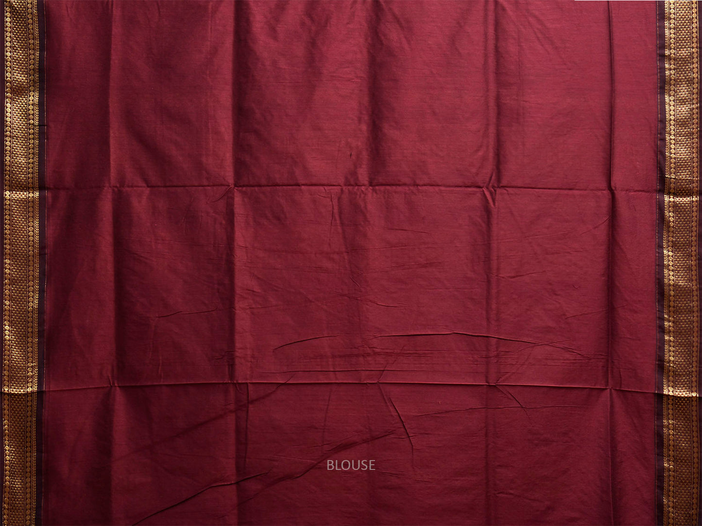 Maroon Gadwal Cotton Viscose Saree with Small Buta and Pallu Design g0565