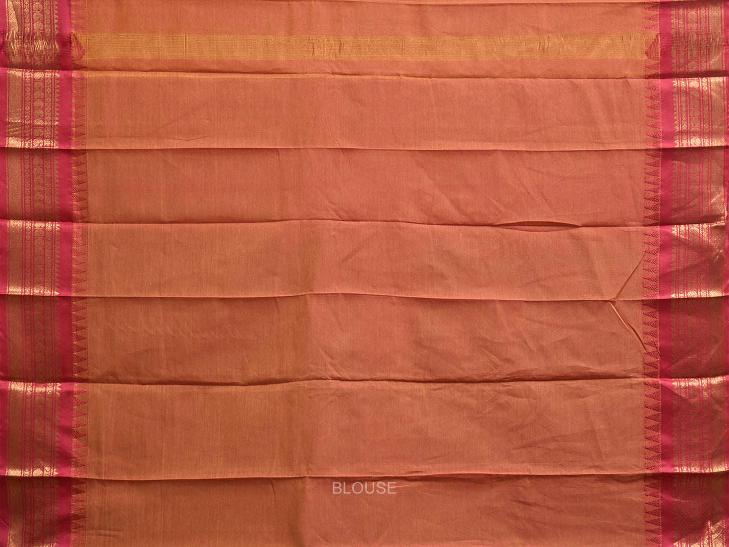 Mustard and Pink Gadwal Cotton Body Viscose Border Saree with Pallu Design g0620