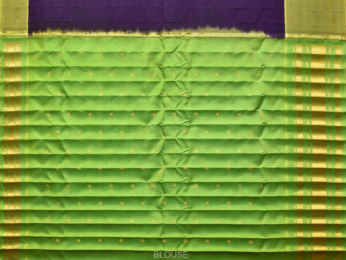 Green and Blue Gadwal Silk Handloom Saree with Mango Pallu Design g0370