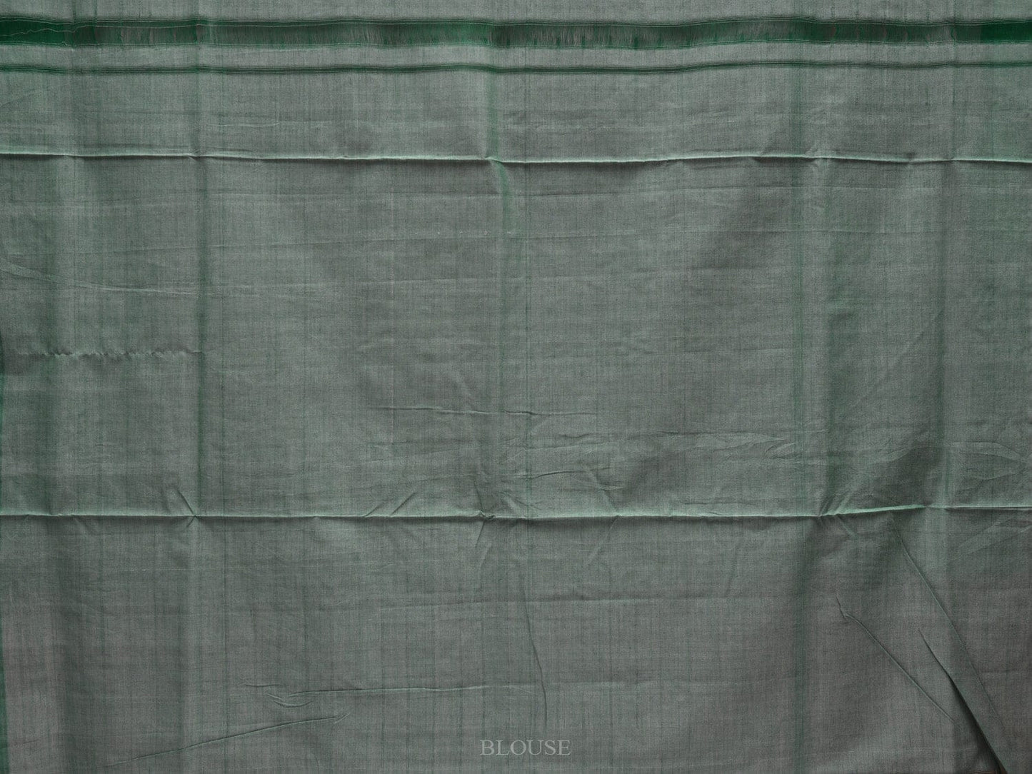 Green and White Pochampally Ikat Cotton Handloom Saree with Plus Buta Design i0669