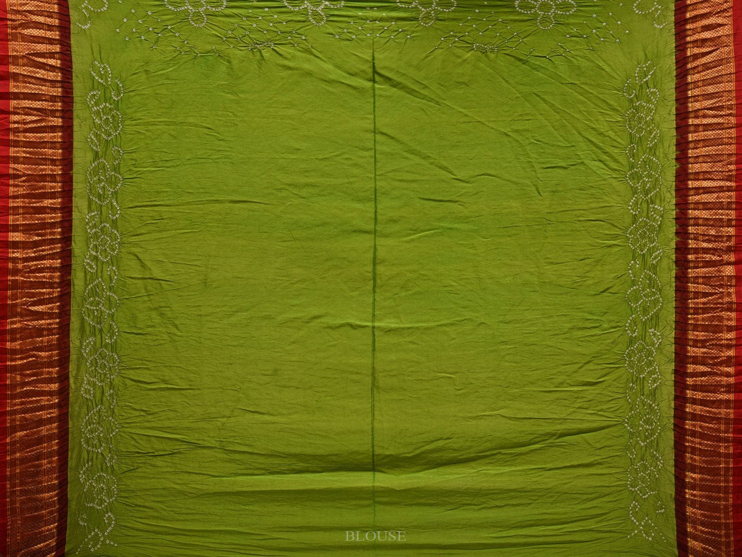 Green Bandhani Paithani Silk Handloom Saree with Pallu Design bn0335