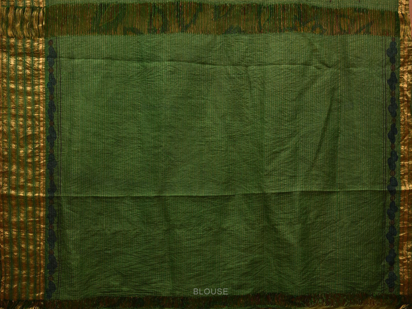 Green Kalamkari Hand Painted Gadwal Silk Handloom Saree with Floral Design KL0647