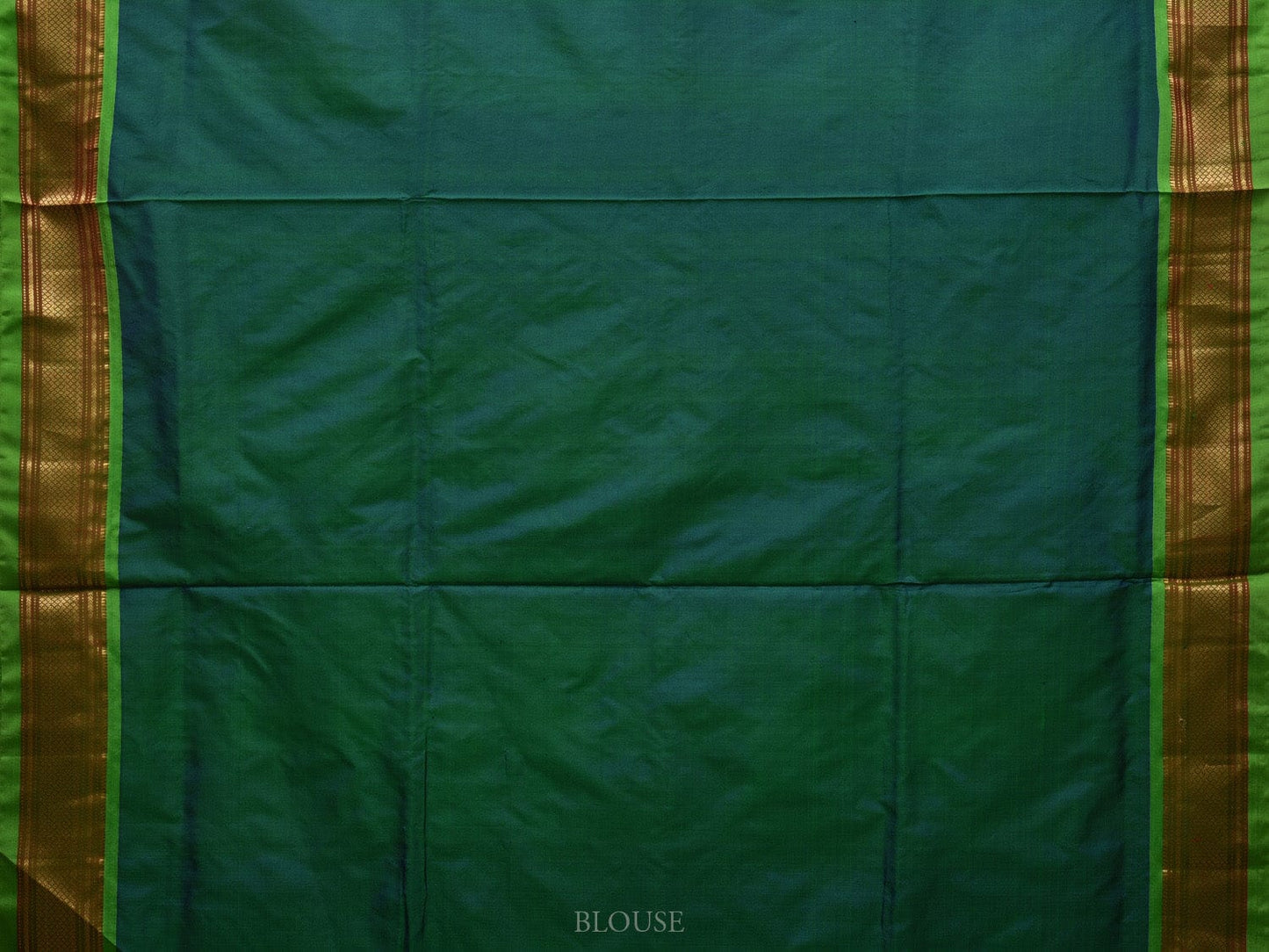 Green Paithani Silk Handloom Saree with Double Pallu Design p0460