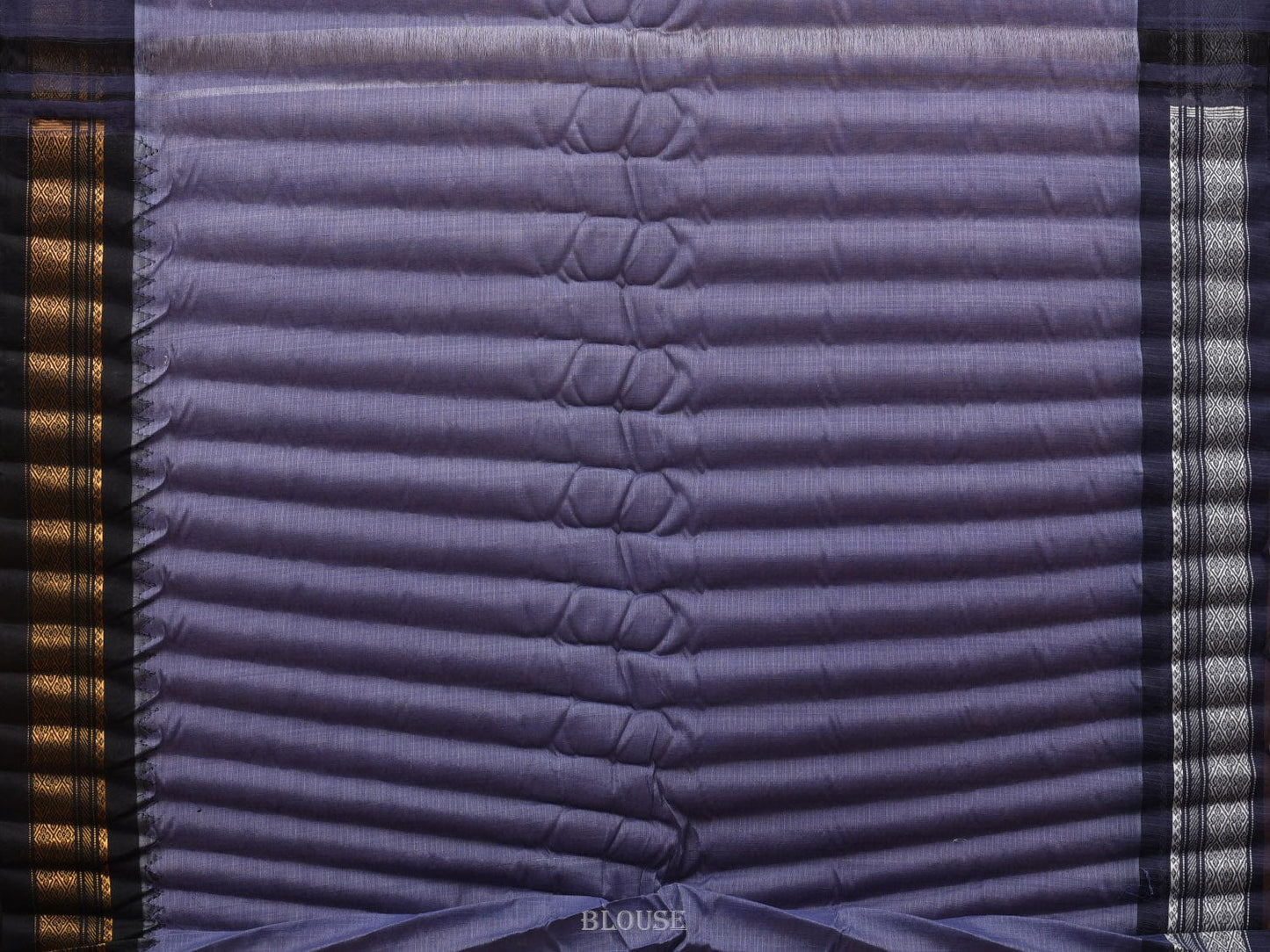 Grey and Black Gadwal Sico Handloom Saree with Mango Pallu Design g0304