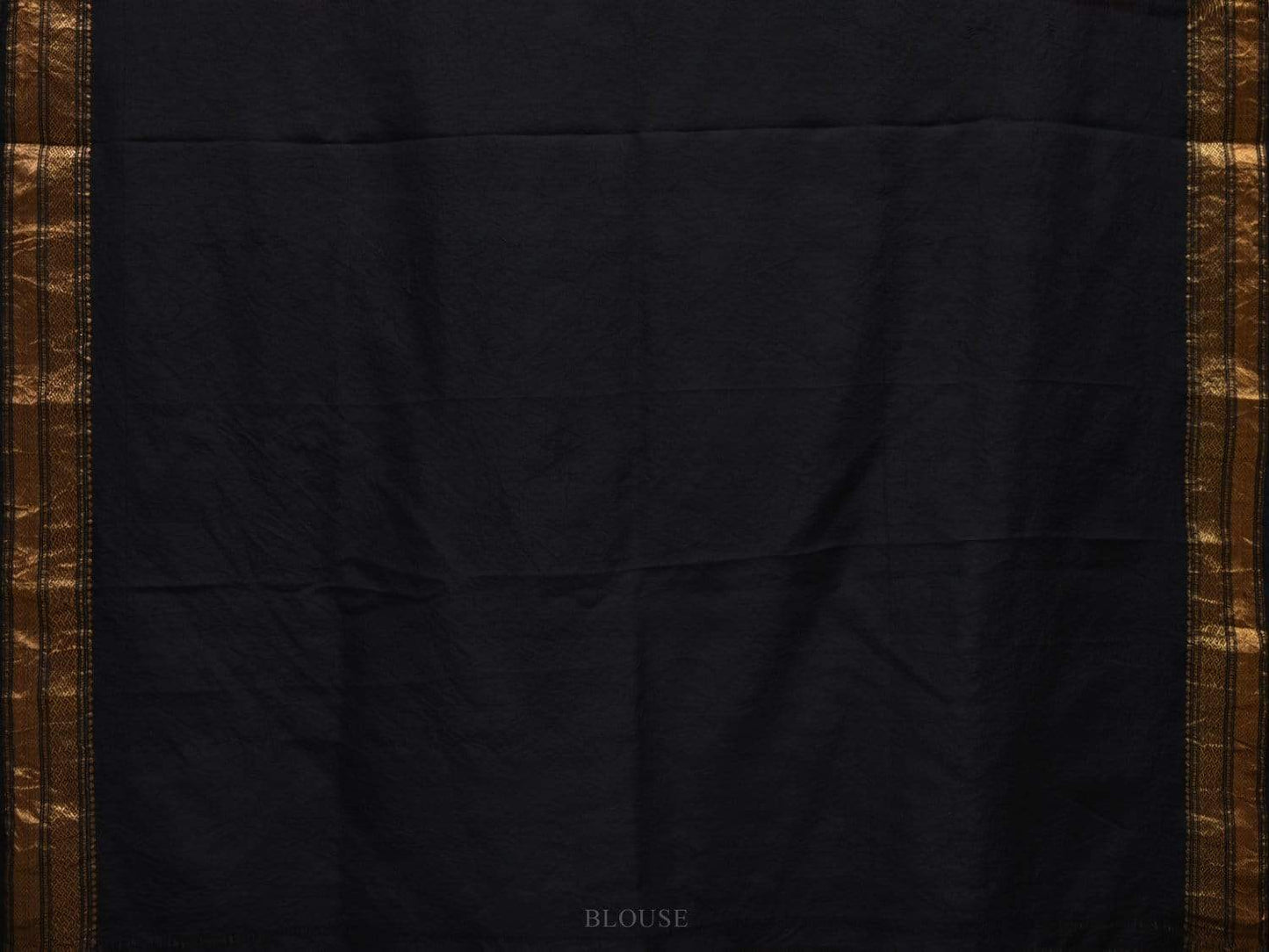 Grey and Black Kalamkari Hand Painted Kanchipuram Silk Handloom Saree with Floral Design KL0549