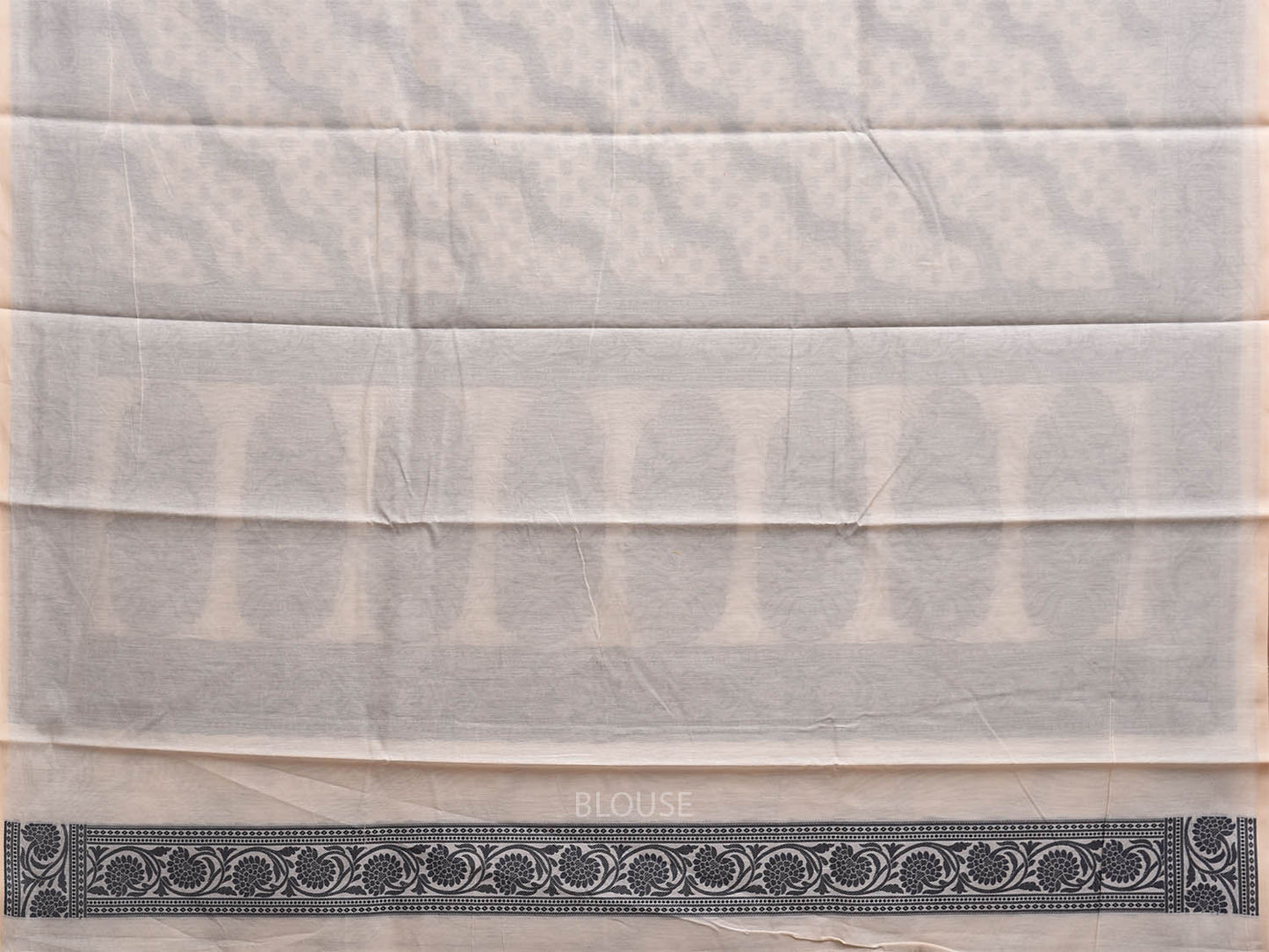 Grey and White Dhakai Jamdani Cotton Viscose Saree with Diagonal Design dj0039