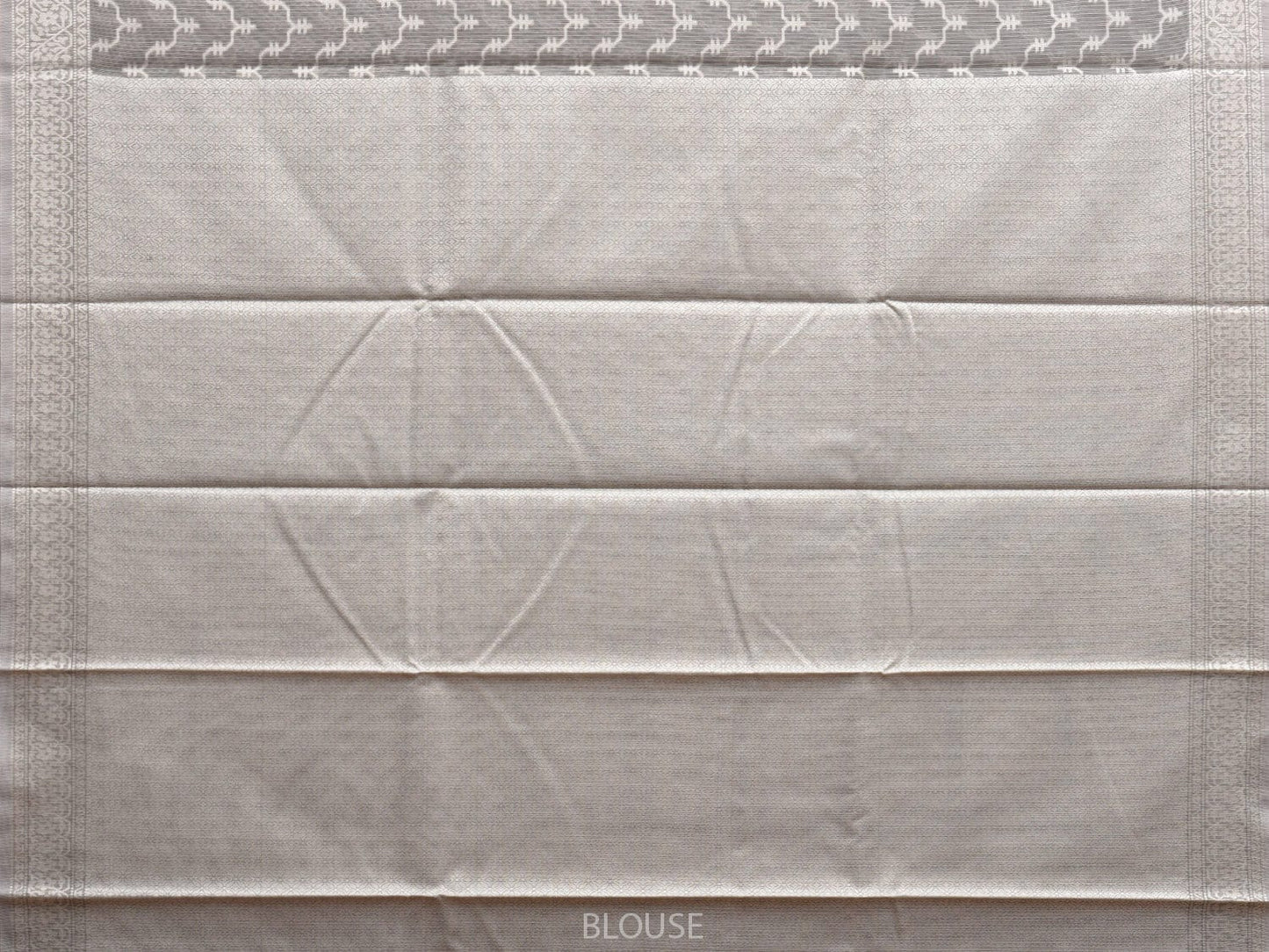 Grey Dhakai Jamdani Cotton Viscose Saree with Zig-Zag and Floral Pallu Design dj0075