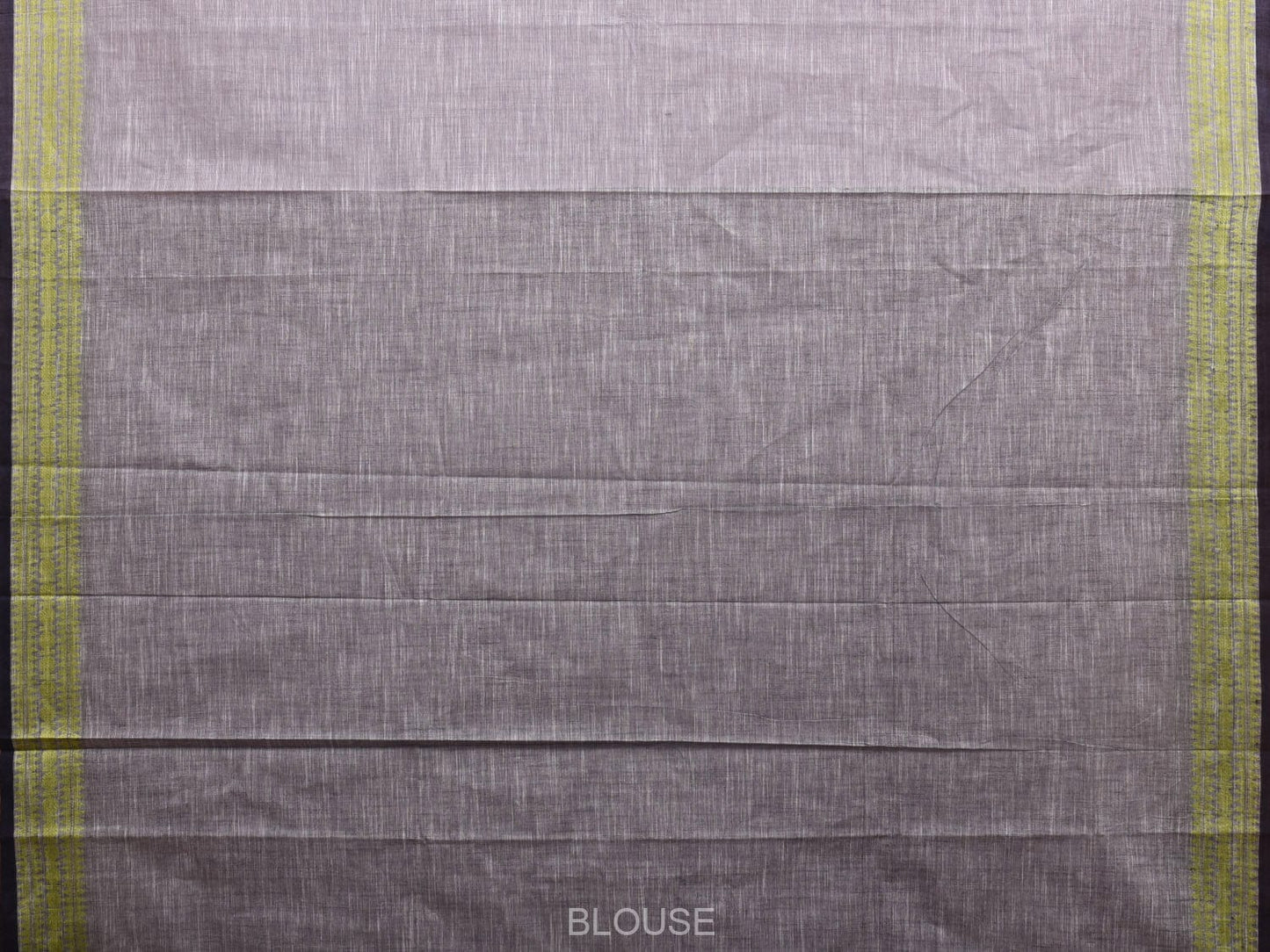 Grey Kanchipuram Cotton Handloom Saree with Strips Pallu Design k0552