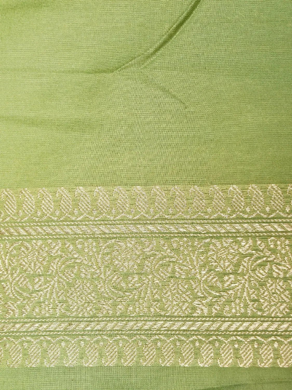 Lush Lime Green Banarasi Katan Silk Saree with All-Over Heavy Gold Zari Brocade DSK0048