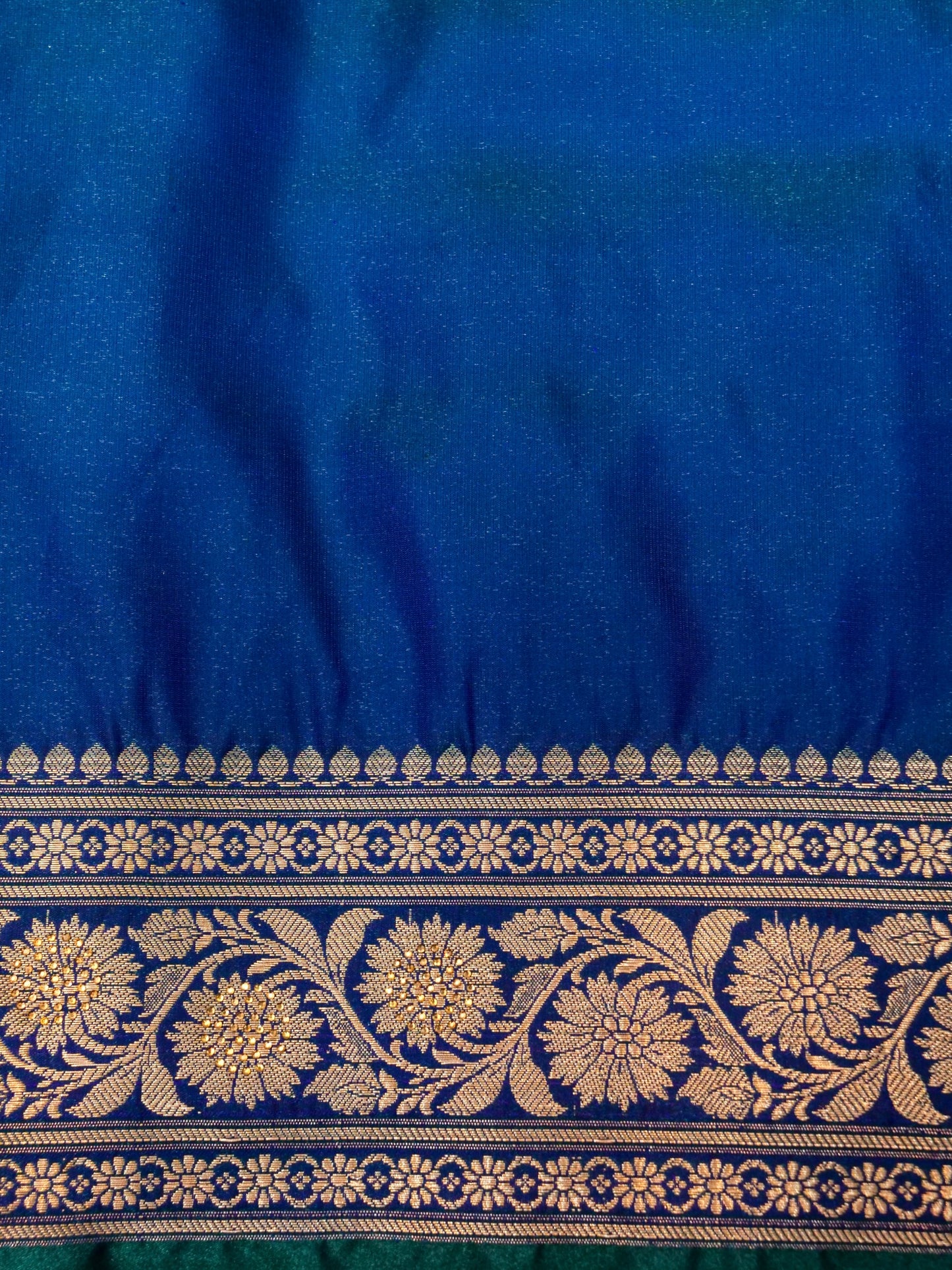 Exotic Wine Banarasi Silk Saree - Dual-Tone Silk with Gold Zari Swarovski Crystal Stones Work DSK0022