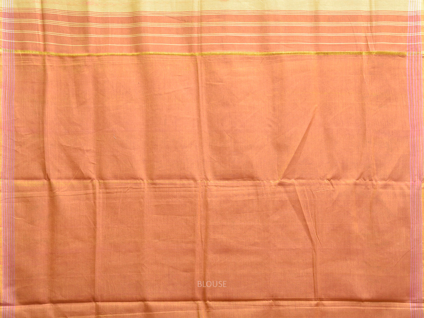 Light Orange Ikat Cotton Handloom Saree with All Over Design i0929