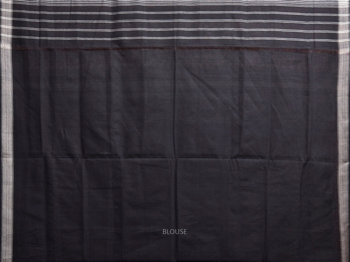 Black Ikat Cotton Handloom Saree with Grill Design i0968