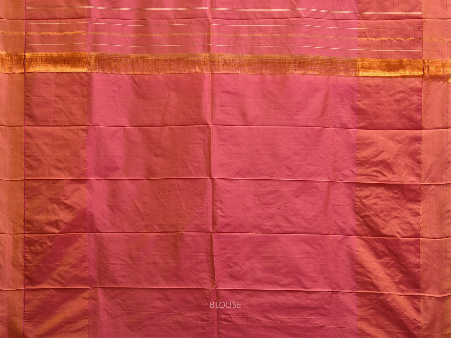 Yellow and Pink ilkal Viscose Plain Saree with Big Temple Border Design il0046
