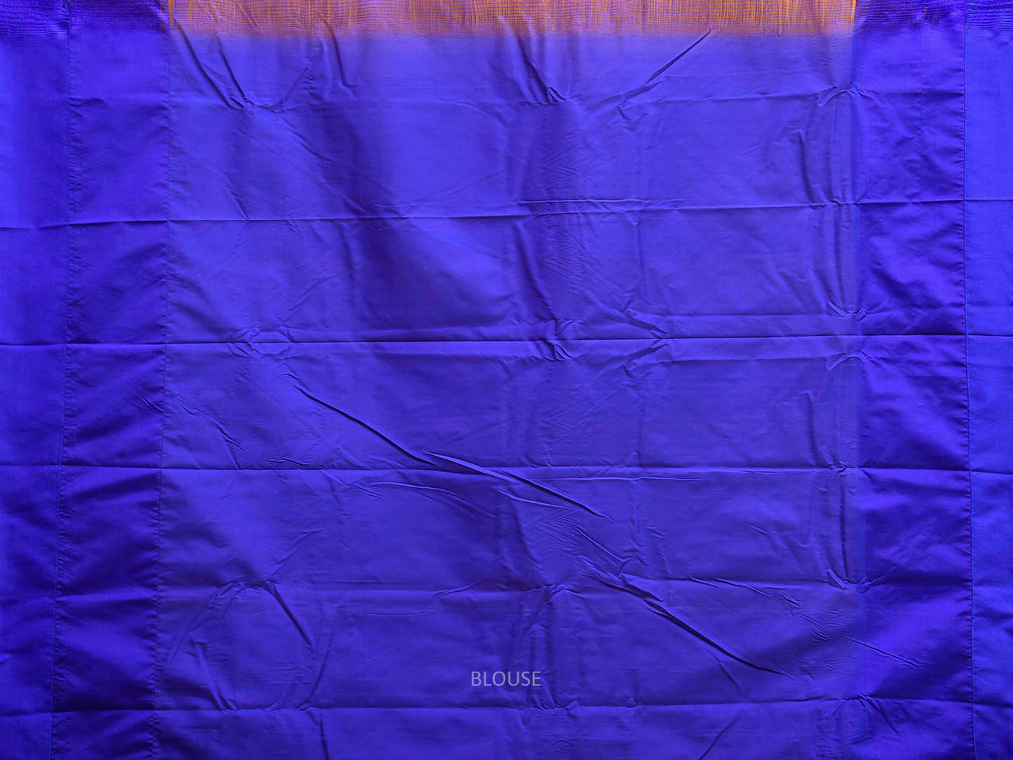 Orange and Blue ilkal Viscose Plain Saree with Temple Border Design il0078