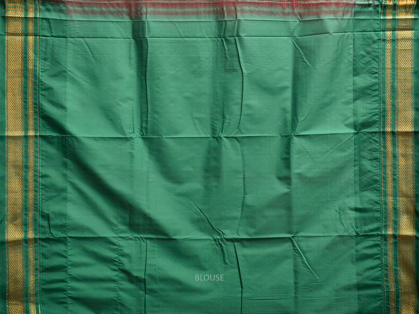 Pink and Green ilkal Viscose Saree with Big Temple Border and Checks Design il0100