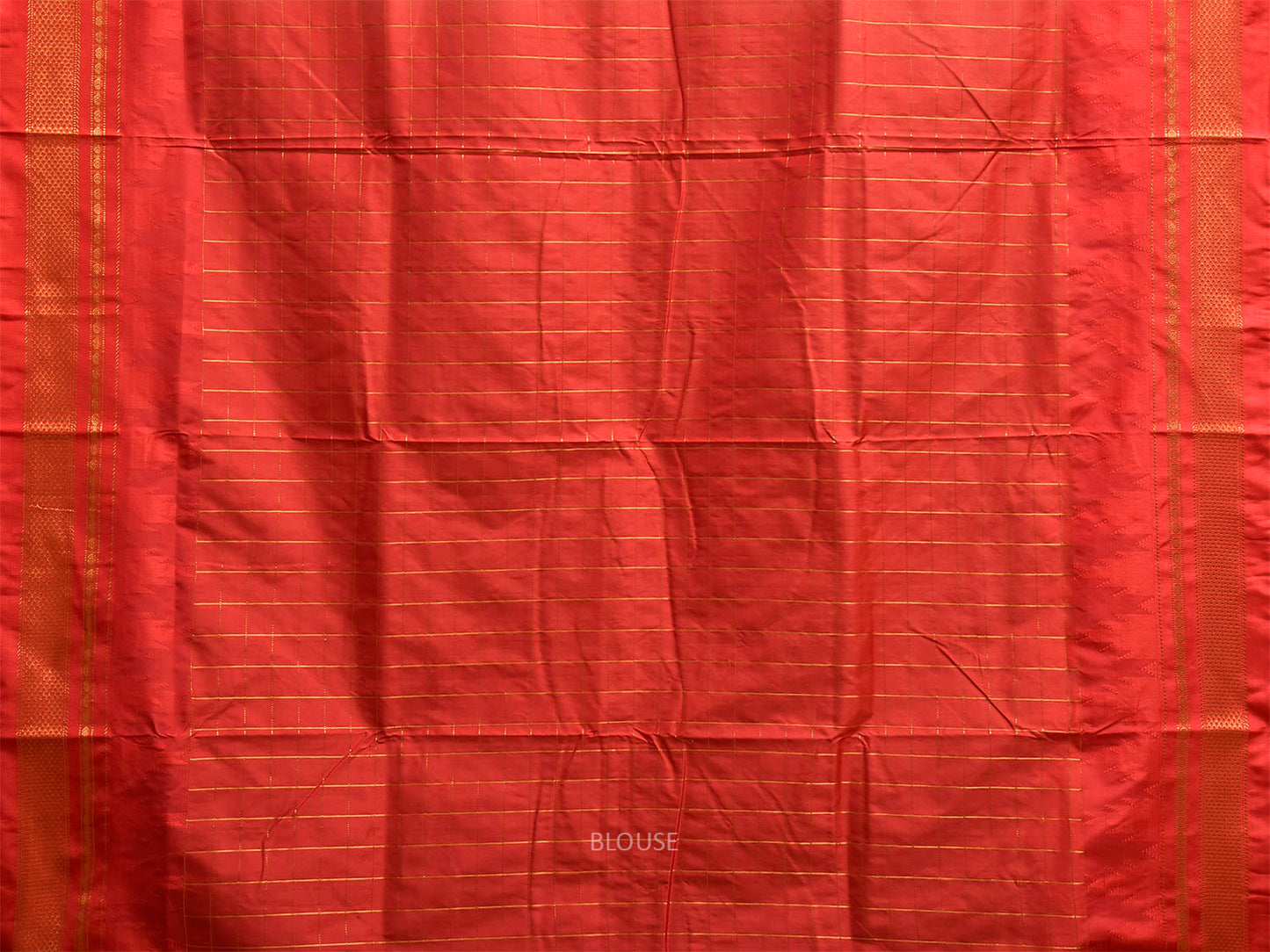 Light Green and Red ilkal Viscose Saree with Big Temple Border and Big Checks Design il0101