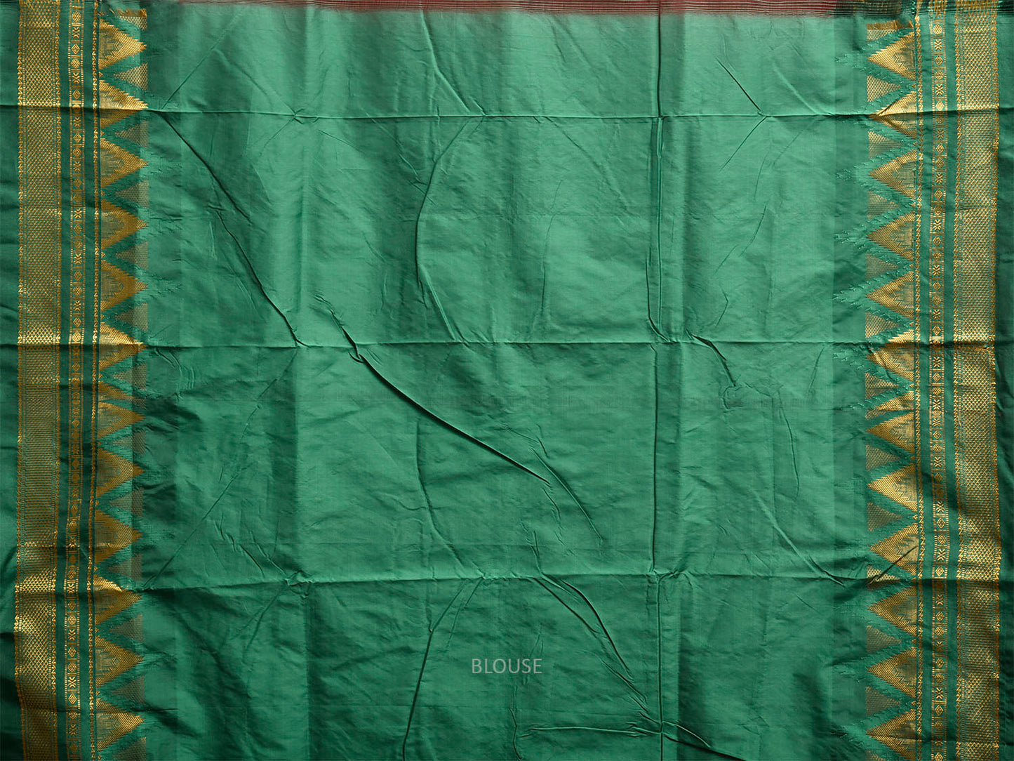 Maroon and Green ilkal Viscose Saree with Big Temple Border and Contrast Pallu Design il0102