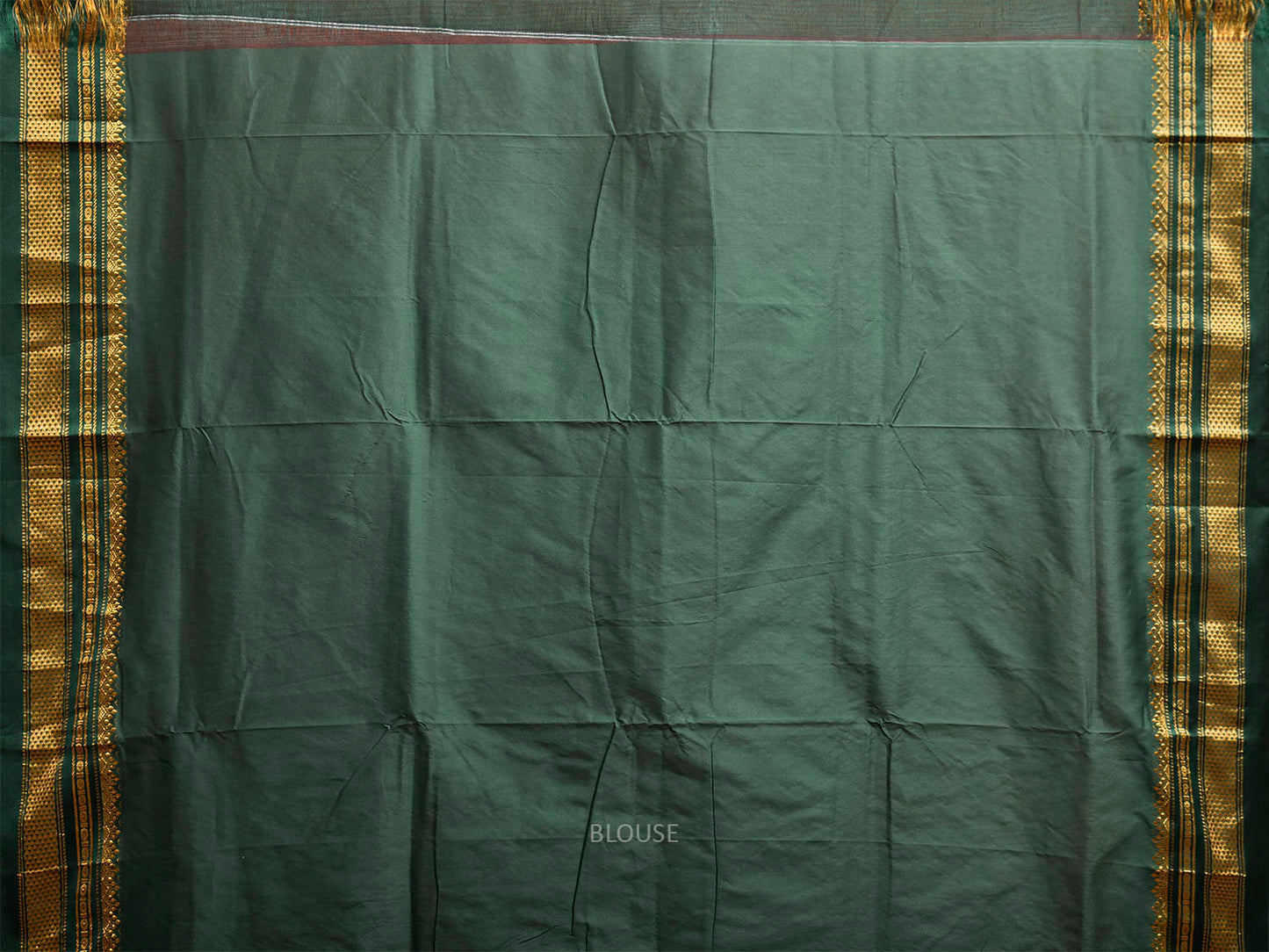 Maroon and Green ilkal Viscose Plain Saree with Contrast Pallu Design il0106