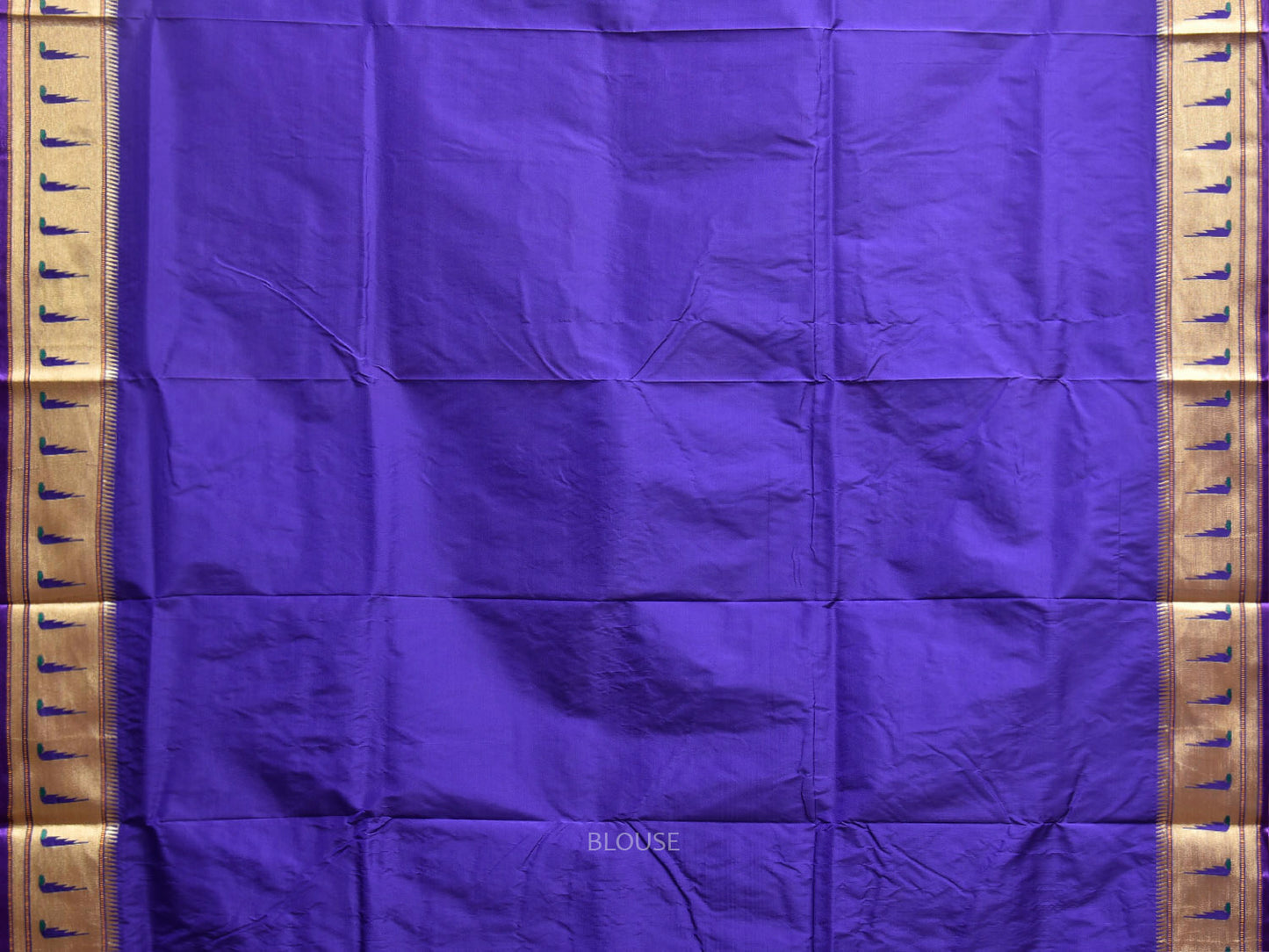 Blue and Dark Blue Jacquard Paithani Viscose Saree with Peacocks Pallu and Muniya Border Design jp0078