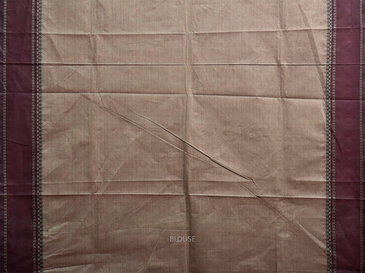 Grey and Wine Kanchipuram Cotton Plain Saree with Strips Pallu Design k0963