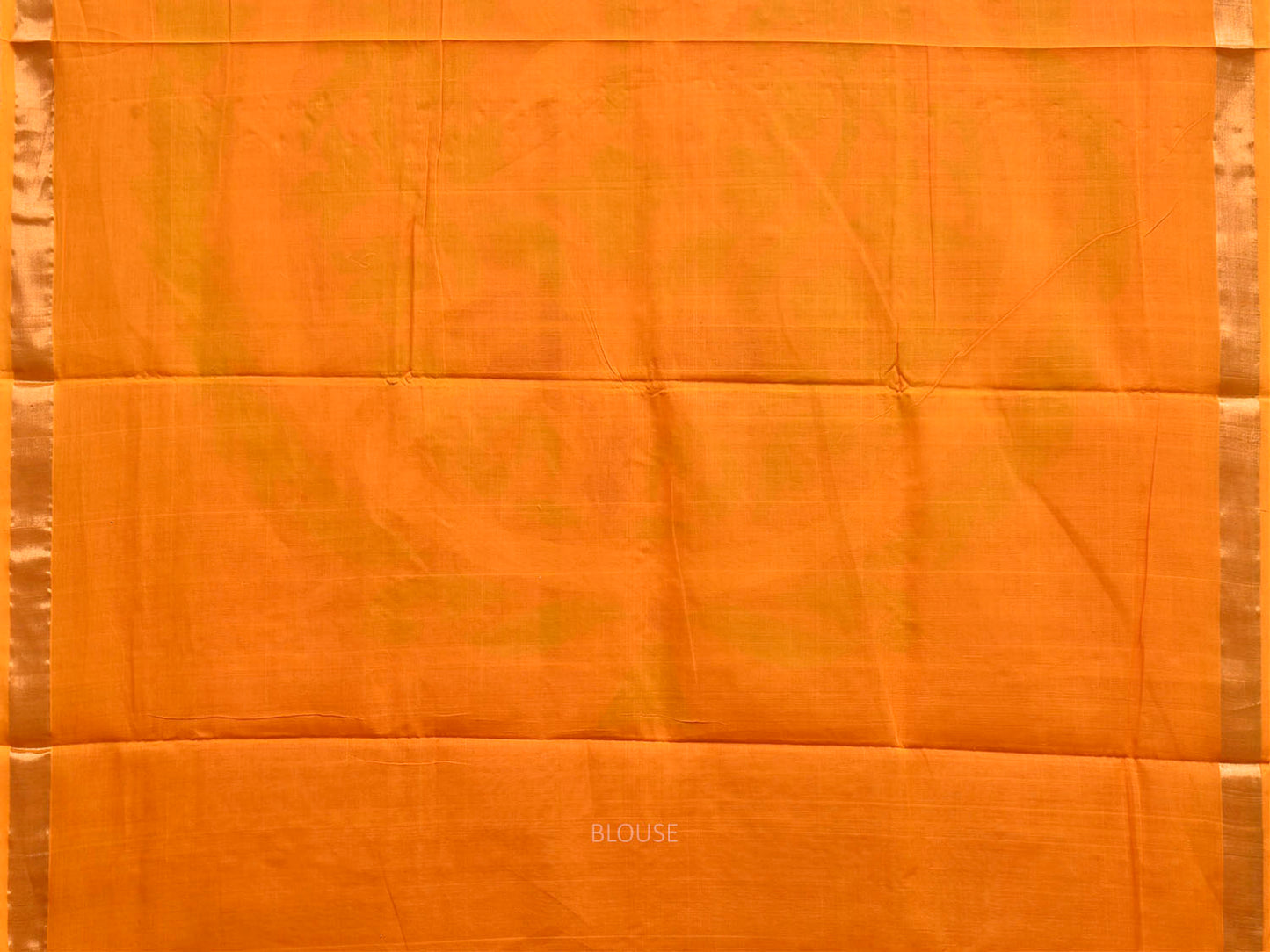 Orange Khadi Cotton Handloom Saree with Big Mango Pallu Design kh0741