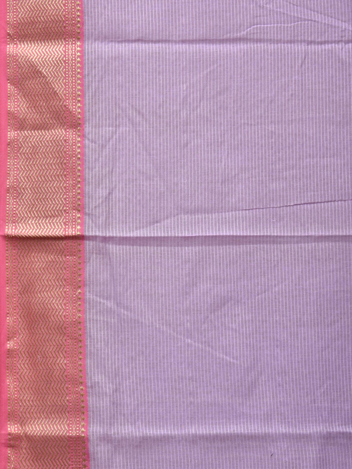 Lavender and Baby Pink Bamboo Cotton Saree with Strips Design No Blouse bc0222