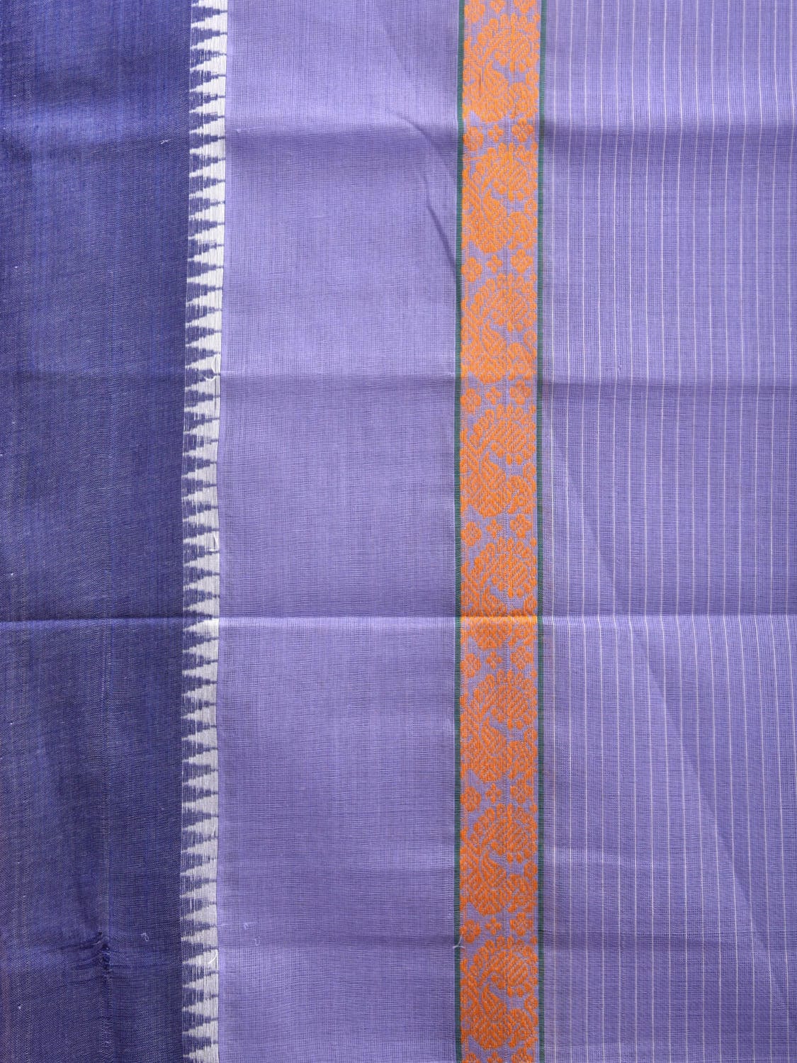 Lavender Narayanpet Cotton Handloom Saree with Big Border Design No Blouse np0948